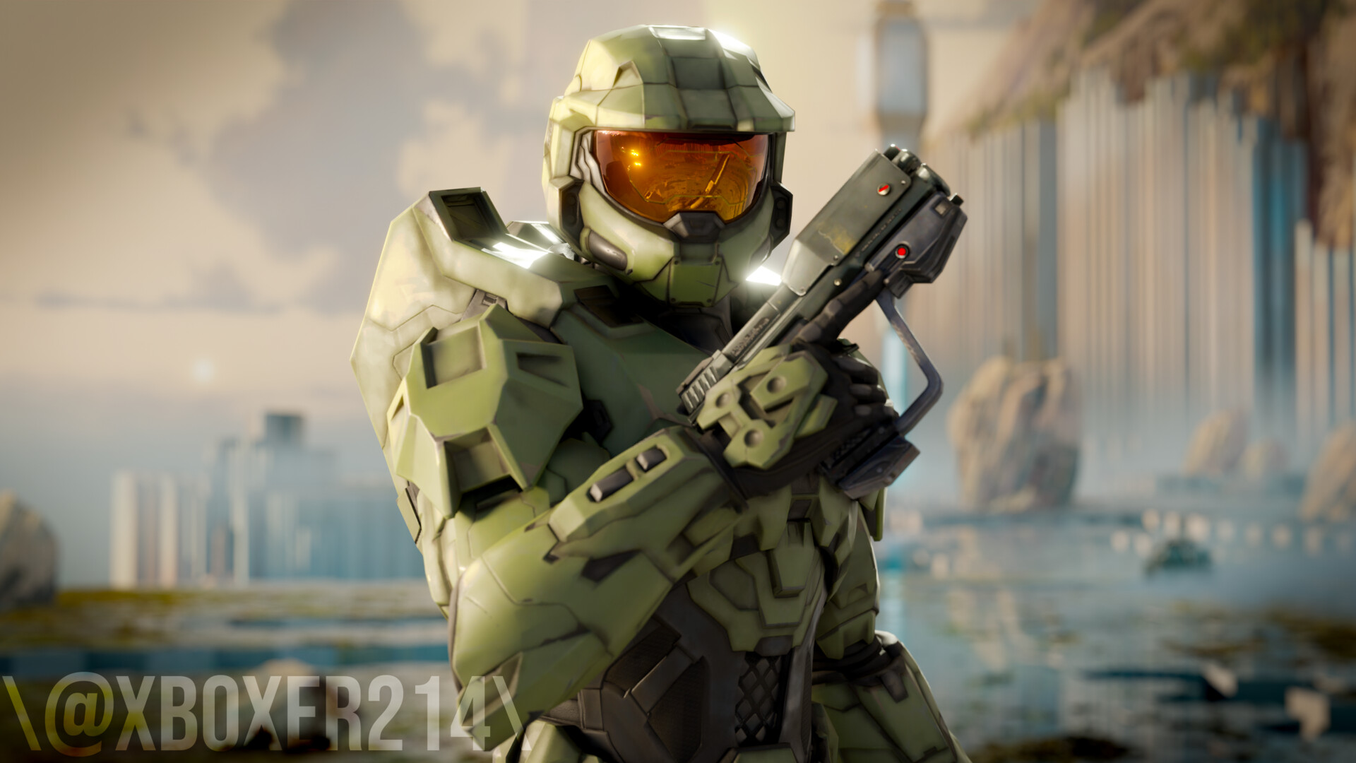 ArtStation Halo Infinite Master Chief render.