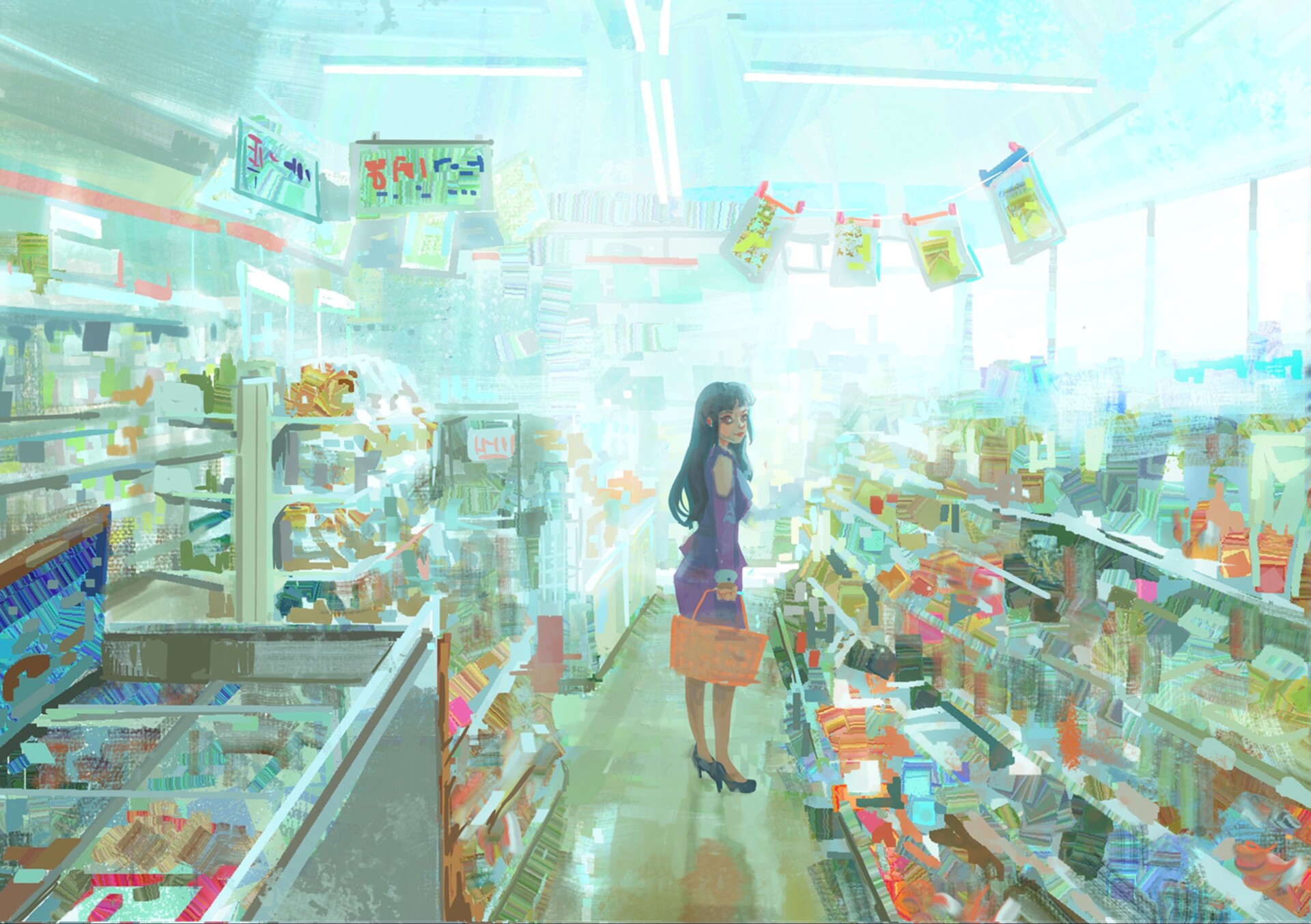 Download A bustling anime grocery store filled with varieties of fresh  produce and goods. Wallpaper | Wallpapers.com