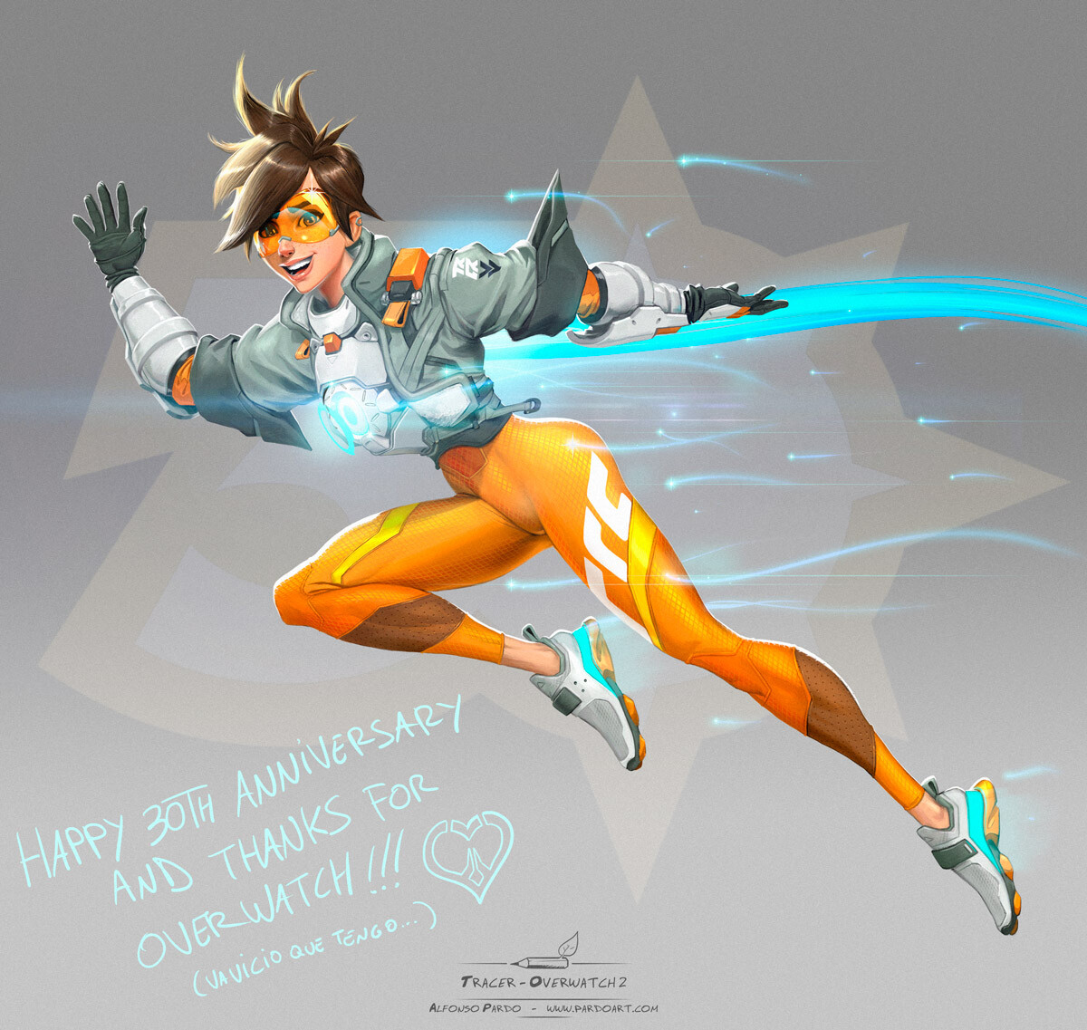 Tracer Fanart - Blizzard's 30th anniversary