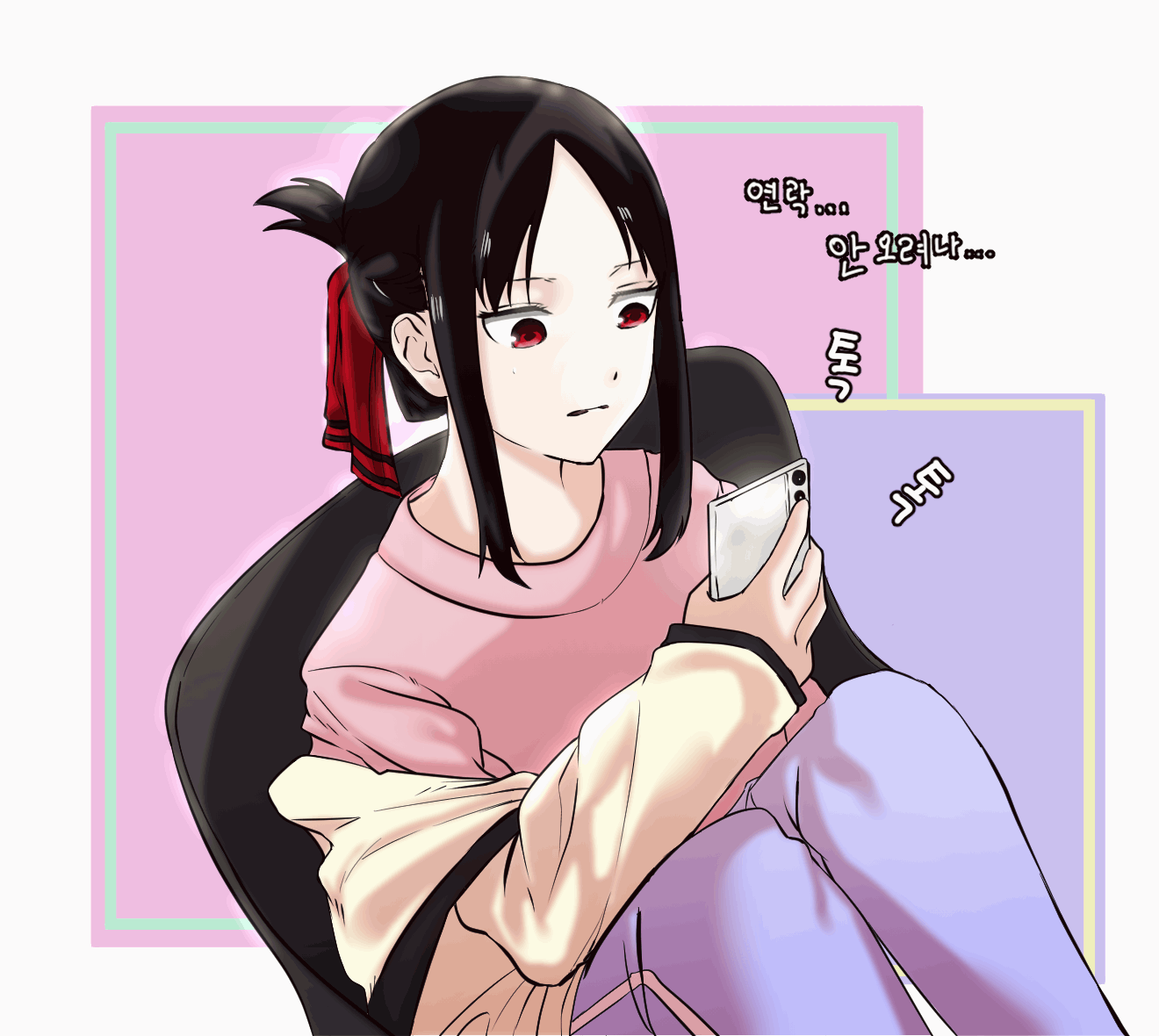 Nsu_Picture Fan art GIF Kaguya Shinomiya Japan Animation Character