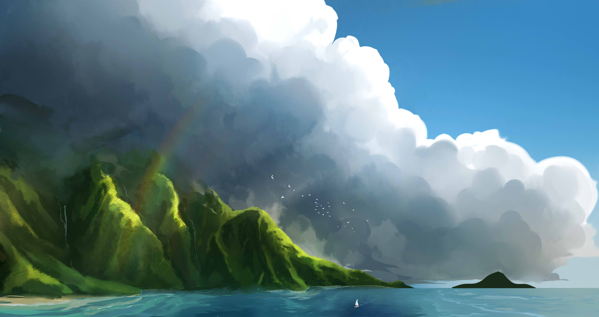 ArtStation Island Rain