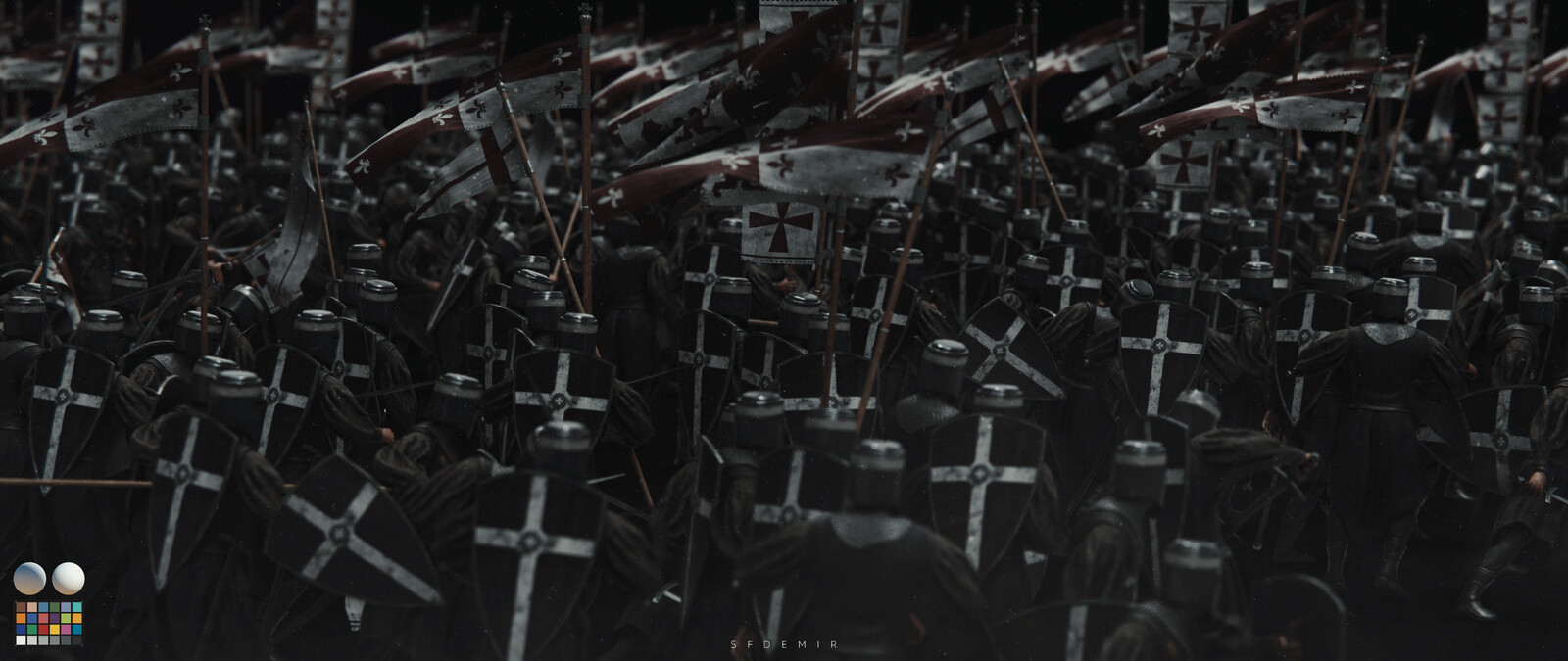 Main Render - Walking Formation - Studio Scene - With Machbet (Lightning Setup)