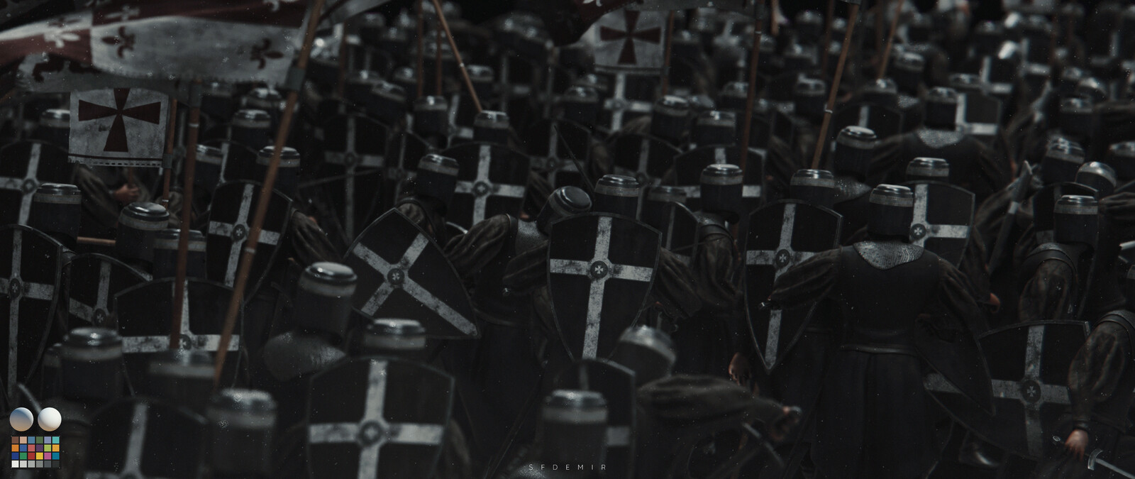 Walking Formation Scene - Shot 02 - With Machbet (Lightning Setup)
