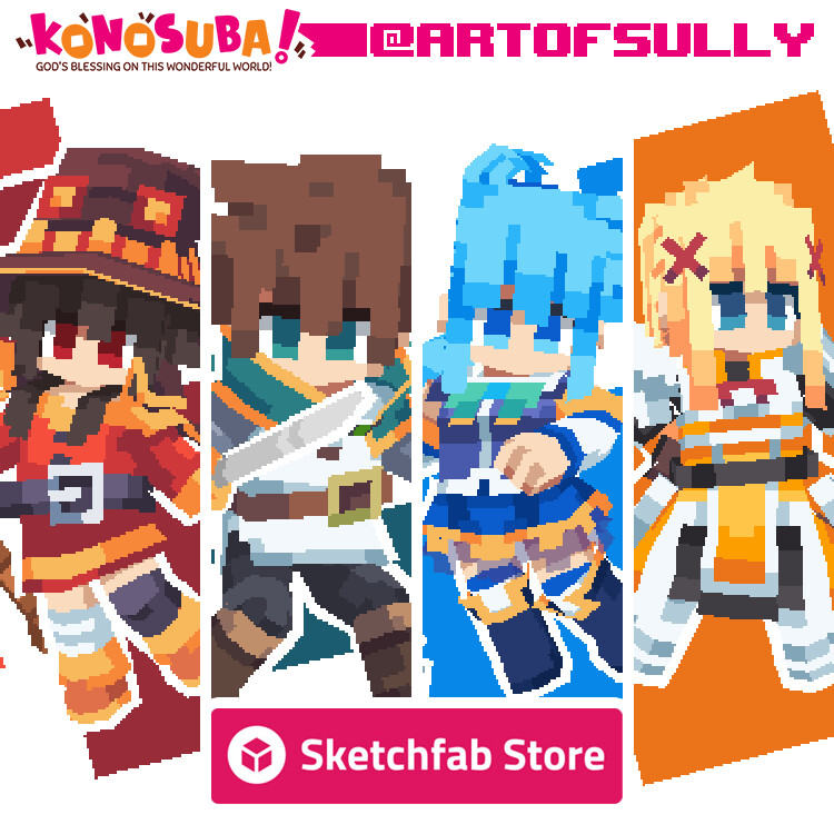 Sketchfab Seller Announcement (KonoSuba Fan Art)