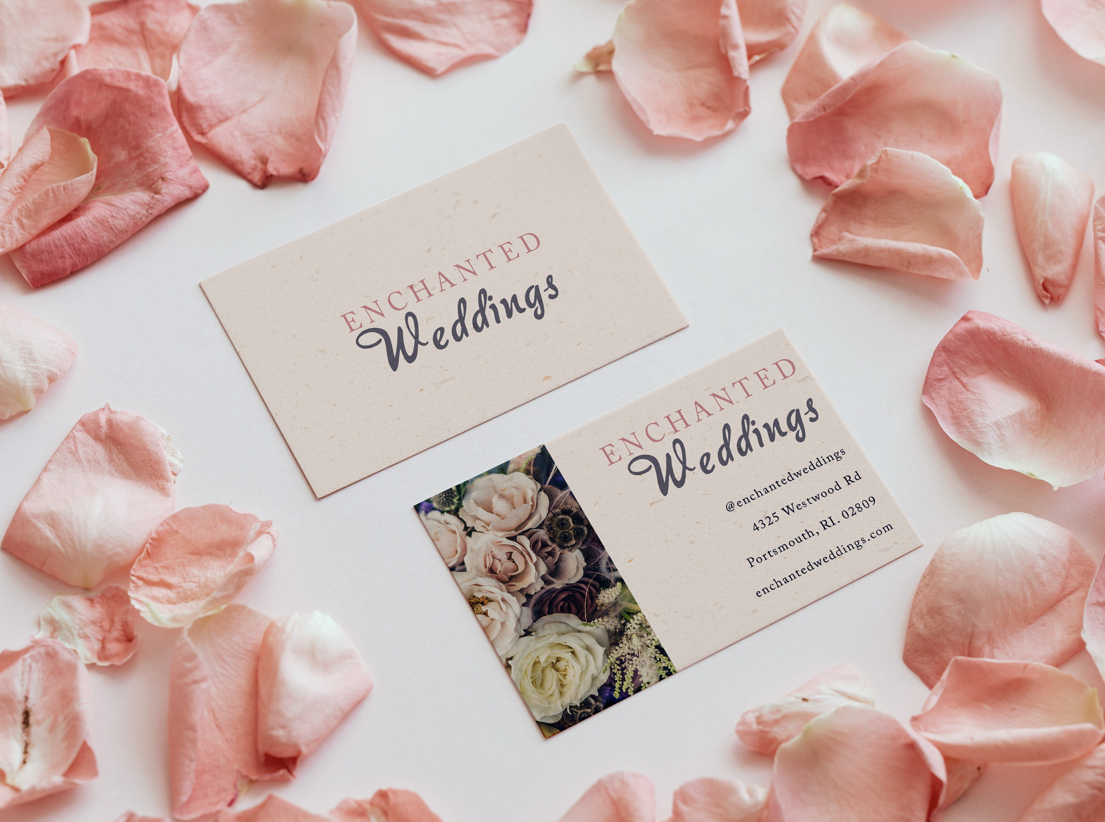 Business cards for Enchanted Weddings.

Photo Credit: Jez Timms (on Unsplash)