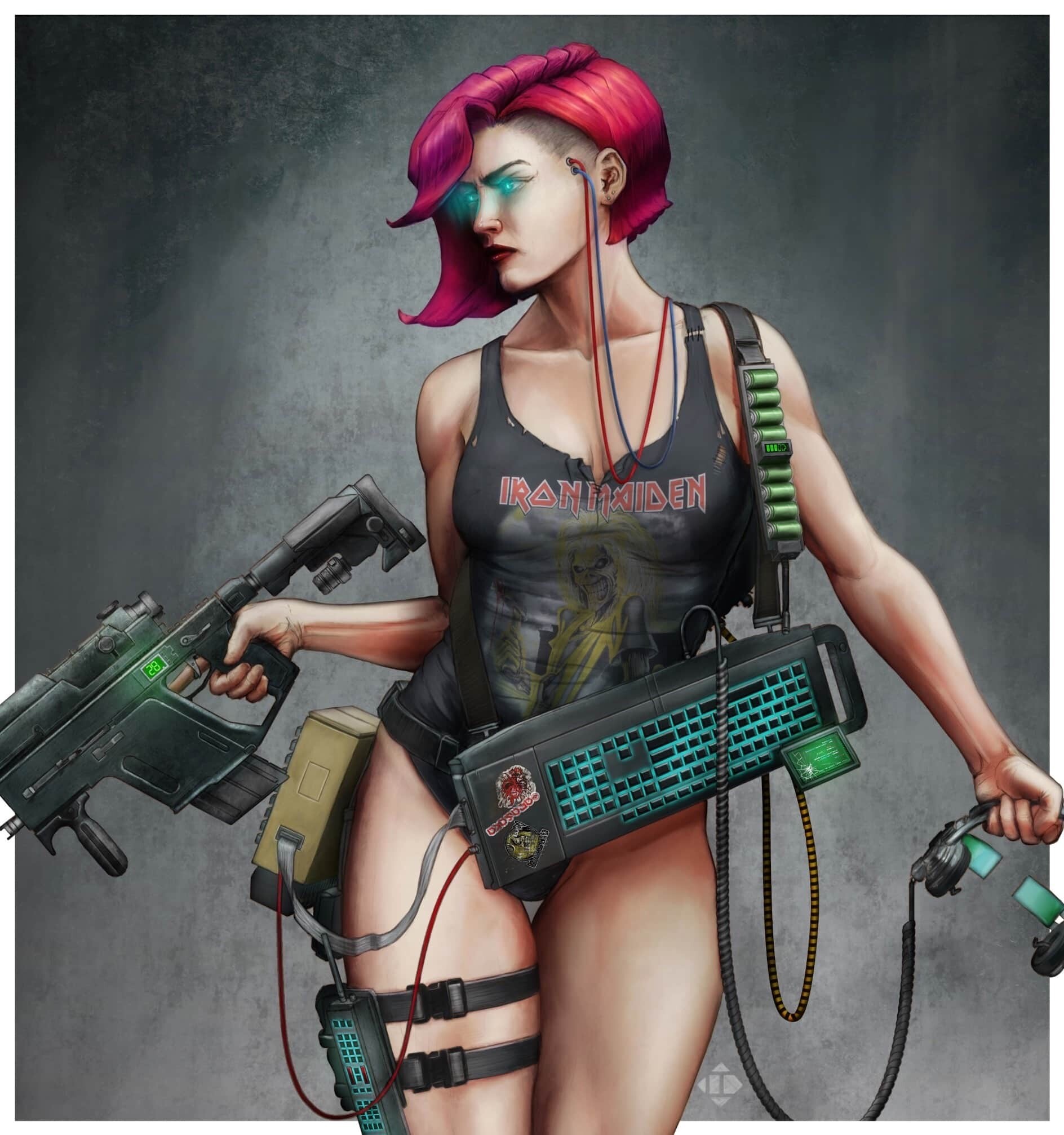 Artstation cyberpunk 2020 netrunner character art