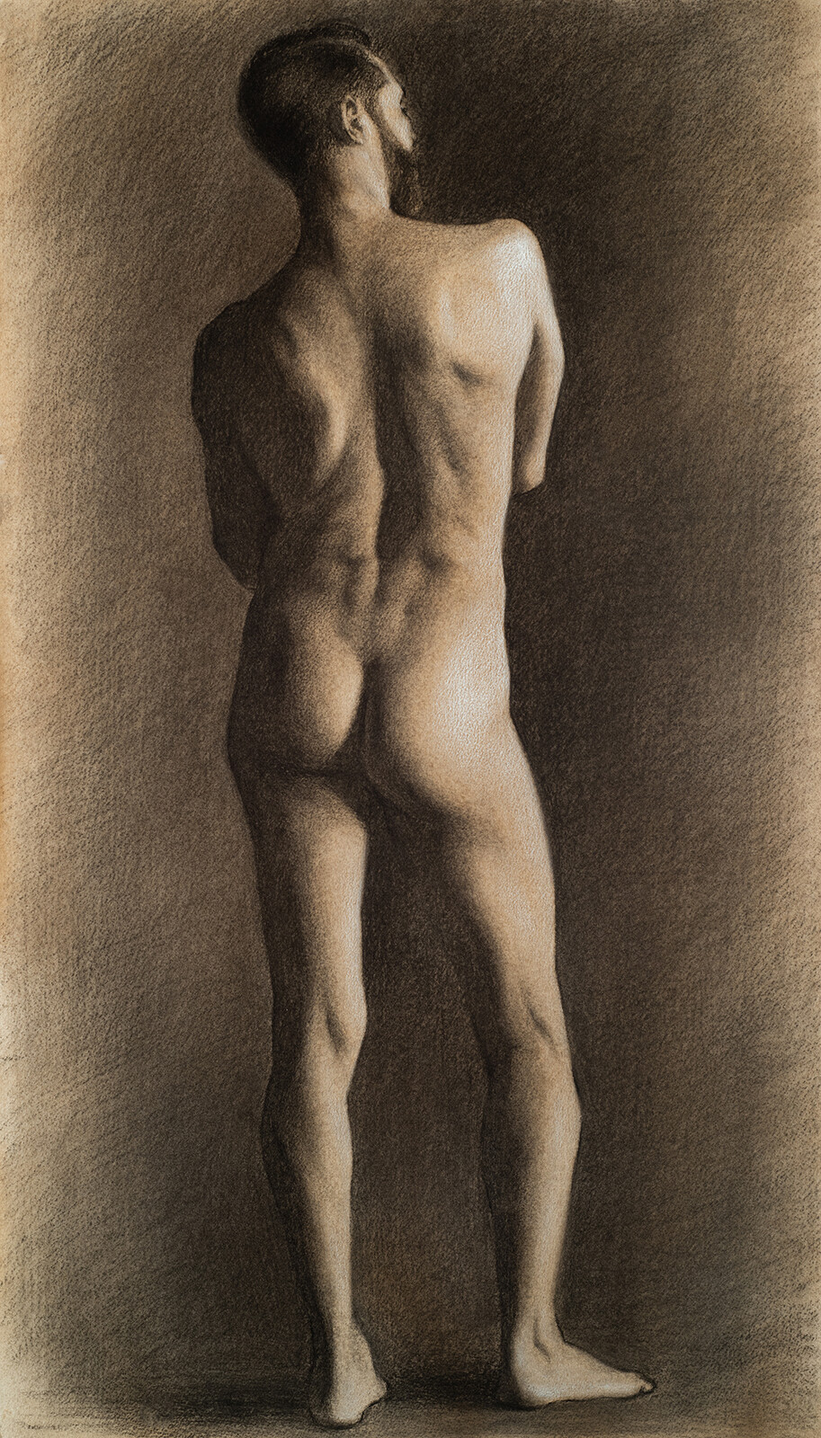 Standing Male Nude figure studies- Academic Realism Fine Art