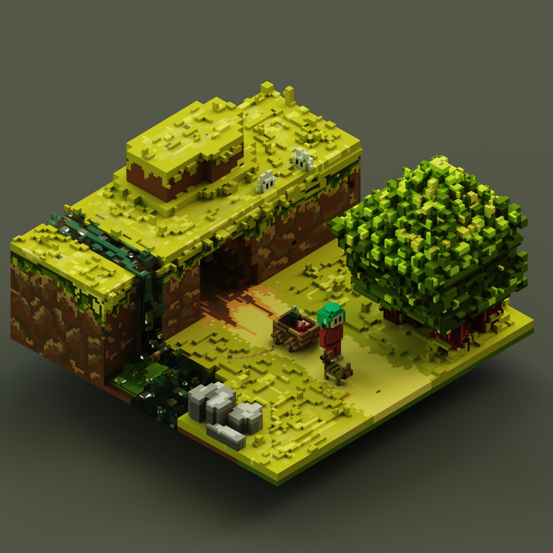 ArtStation - Voxel forest