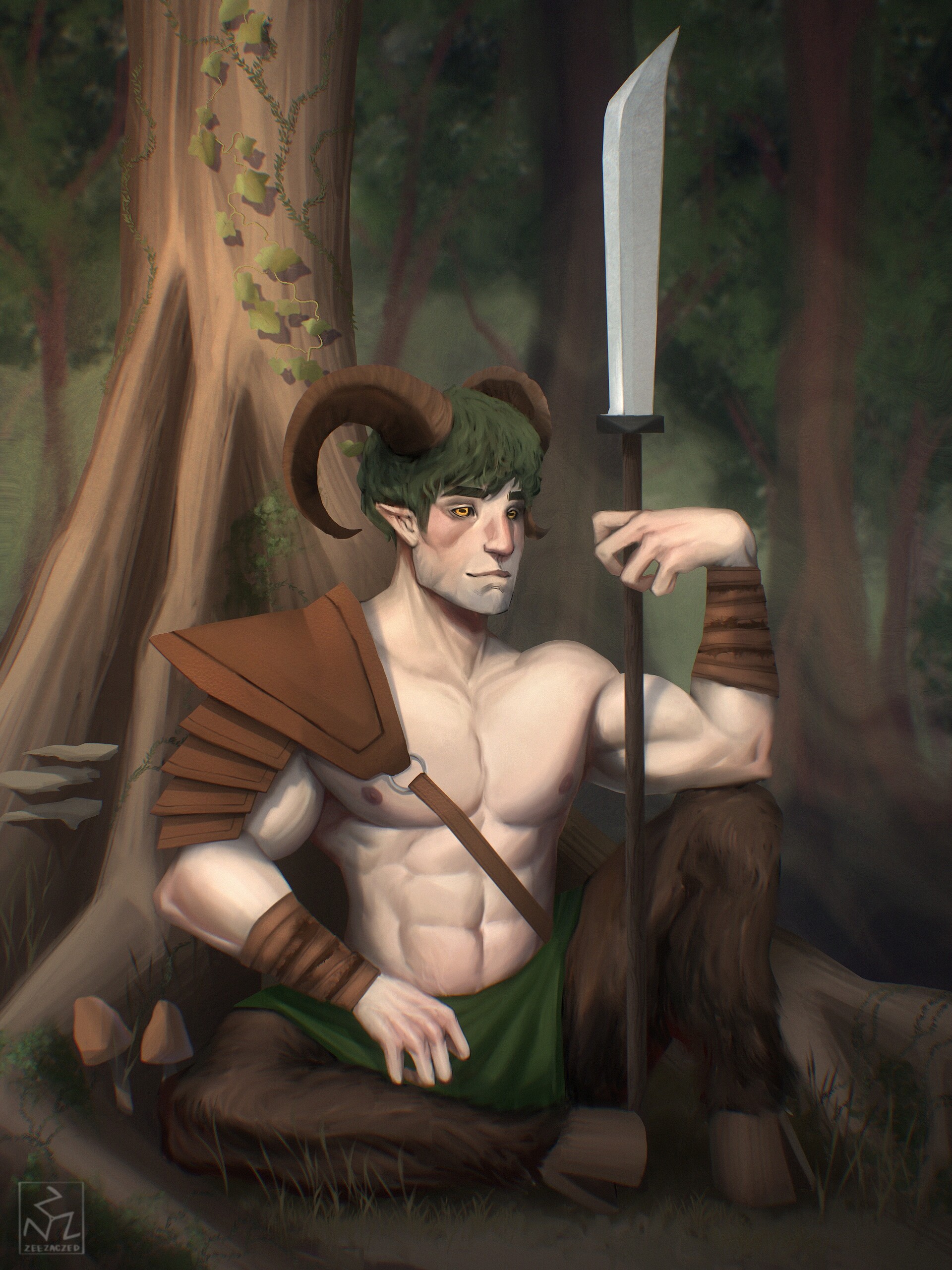 Zeezaczed Sylvain The Brute Satyr Druid Barbarian