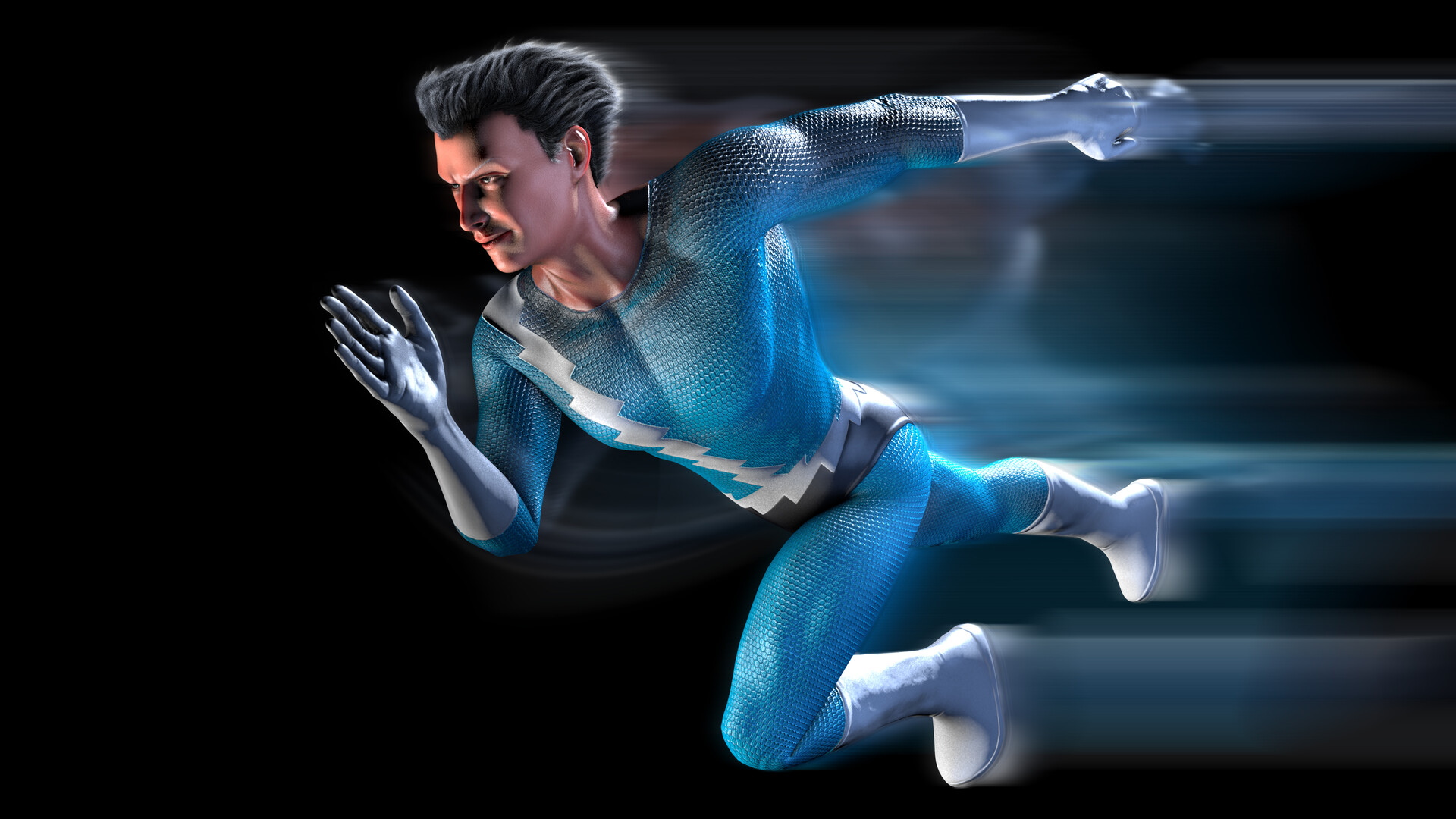 ArtStation - Classic Comic-Style Quicksilver| 3D Character