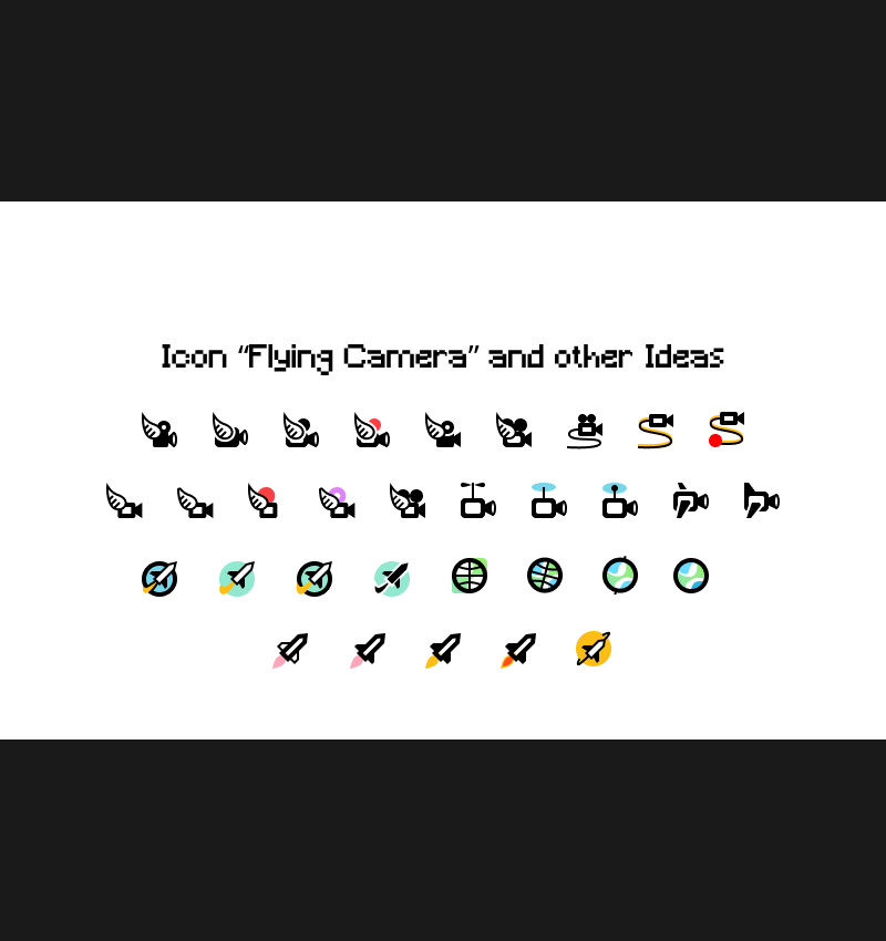 Flying Camear and other flying icons)