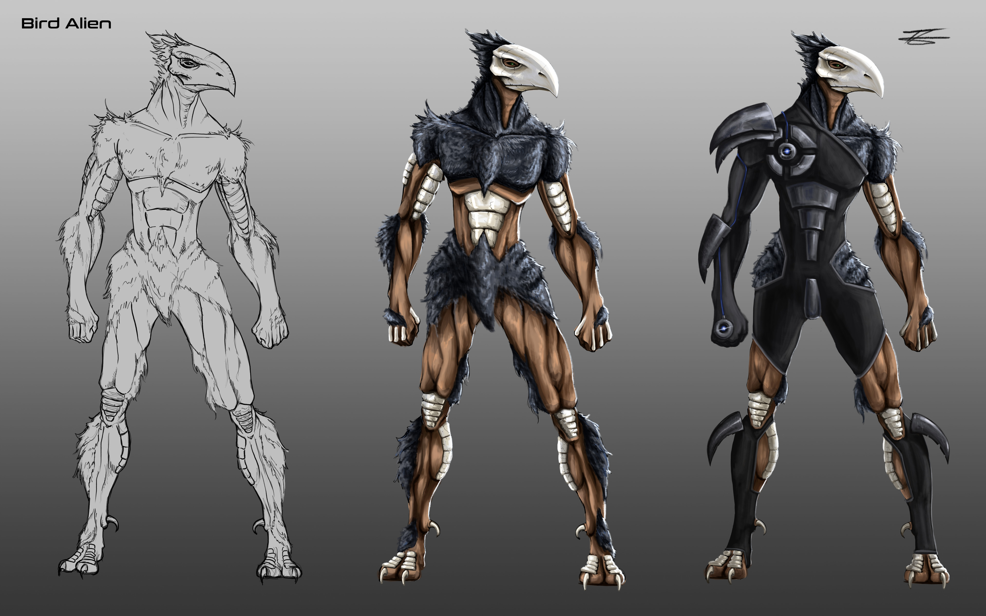 Sketch to final render. 