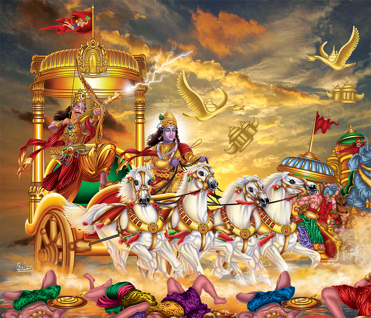 ArtStation - Mahabharat War Scene
