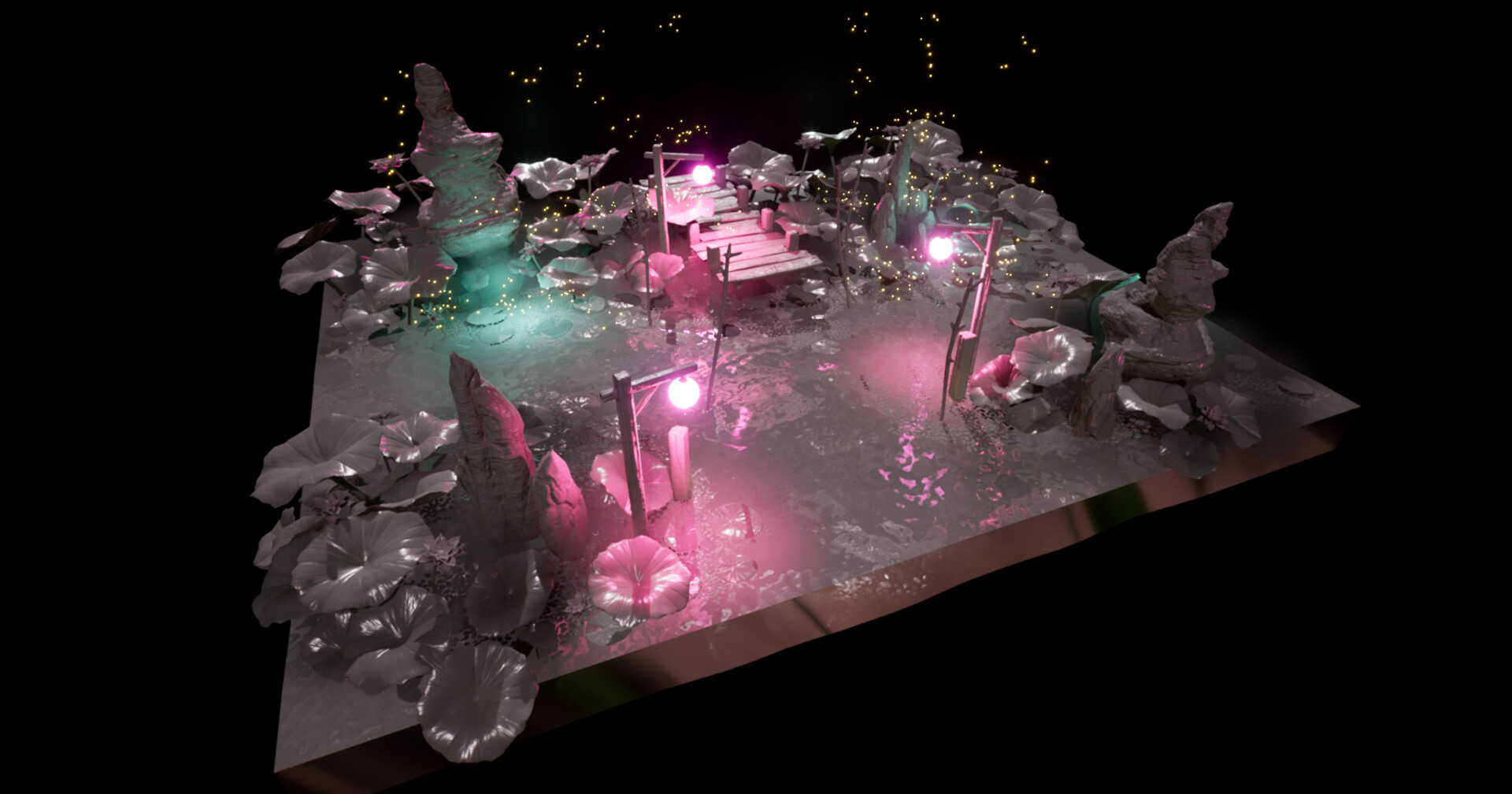 "Flat shaded" with normal map.