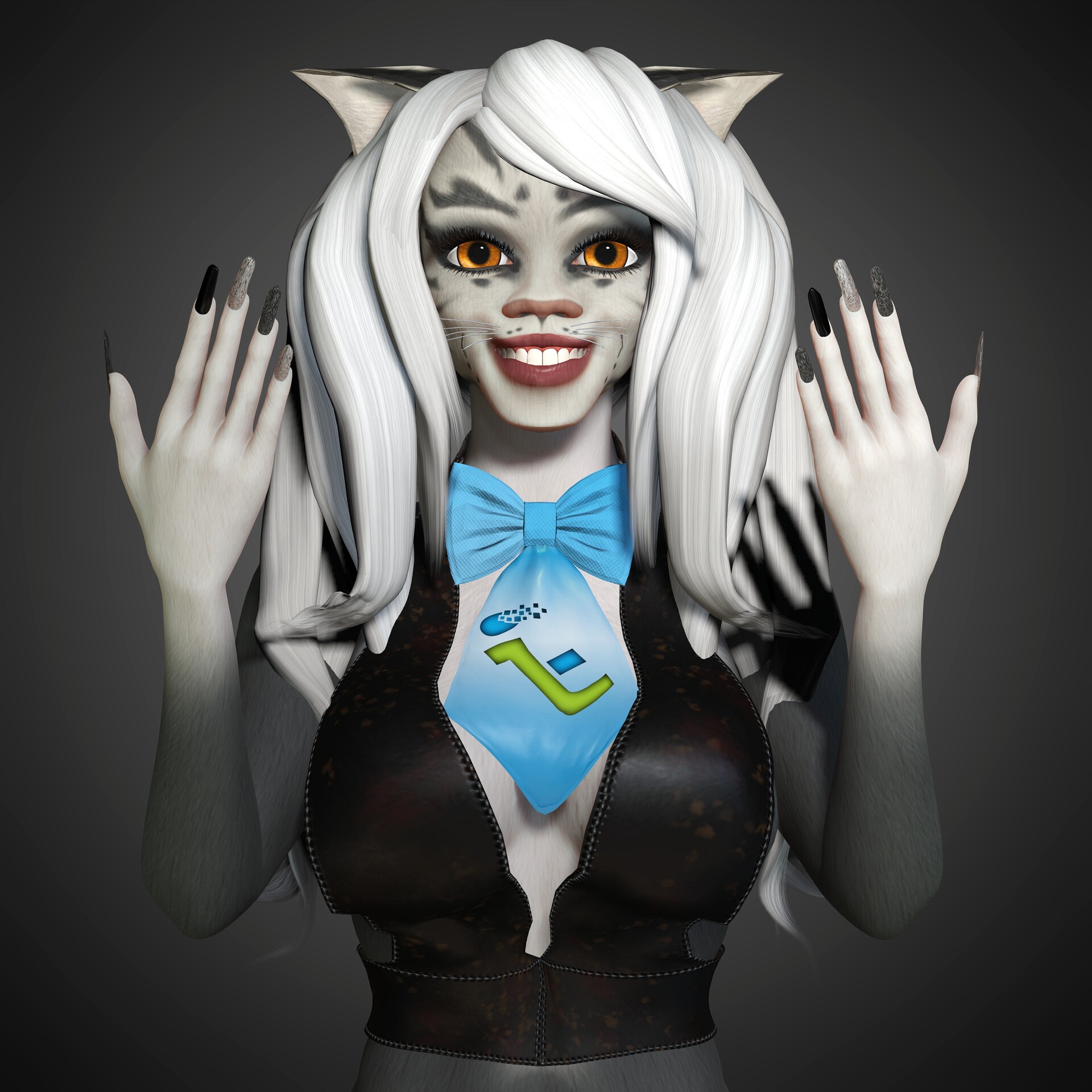 ArtStation - 3D Cartoon sexy woman cat for TechLevitate for video game