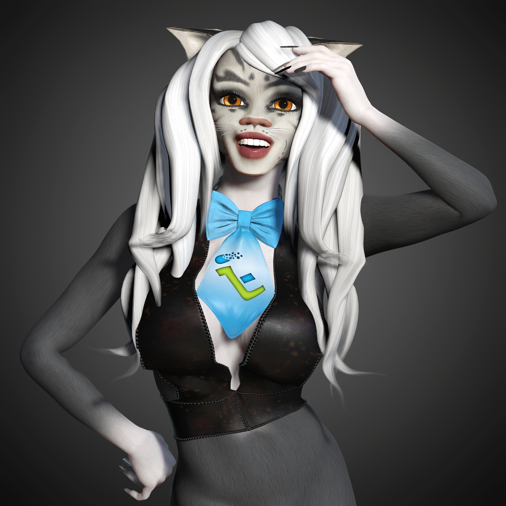 ArtStation - 3D Cartoon sexy woman cat for TechLevitate for video game