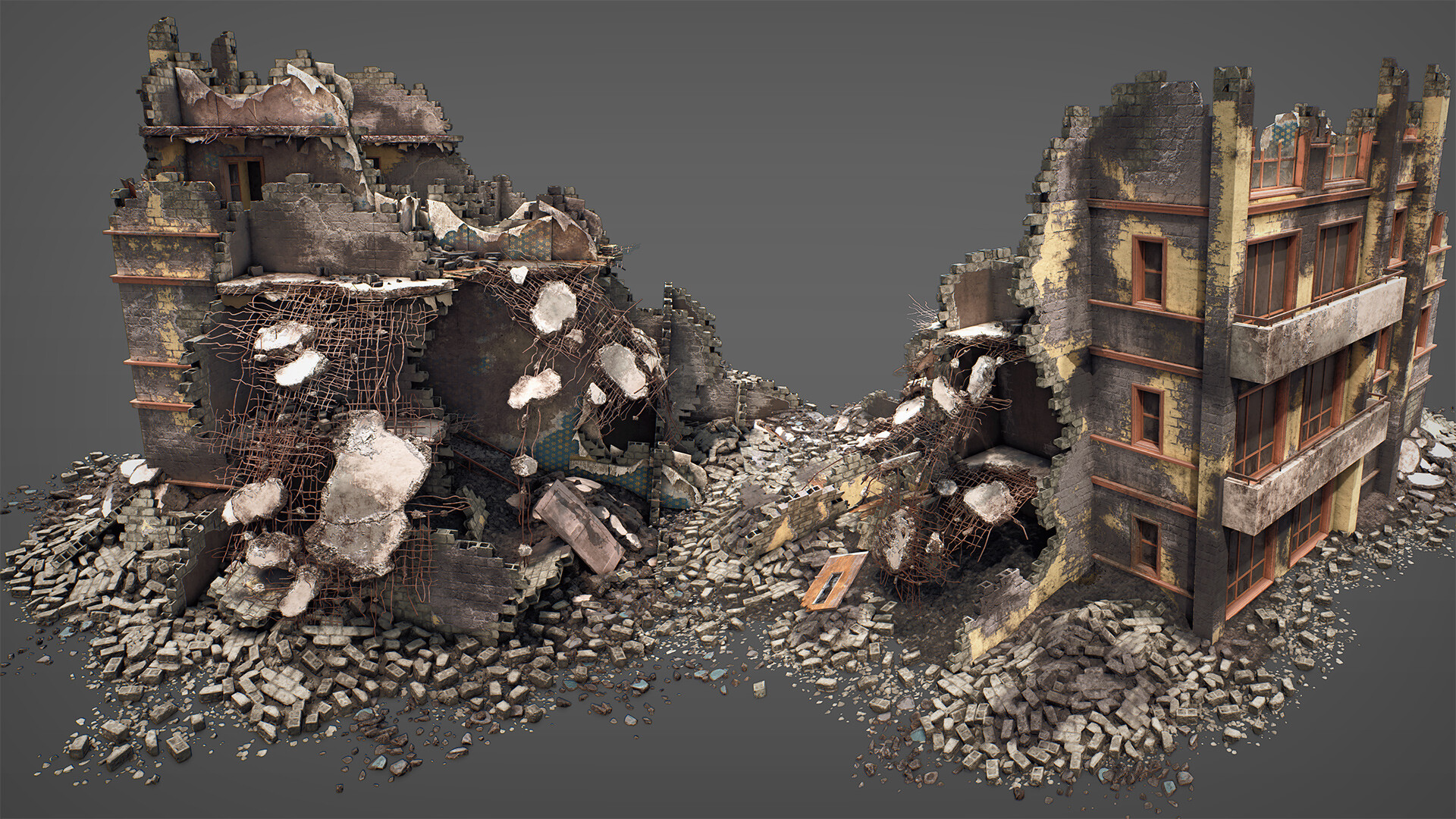 ArtStation - Destroyed Building Kit - Unreal Version