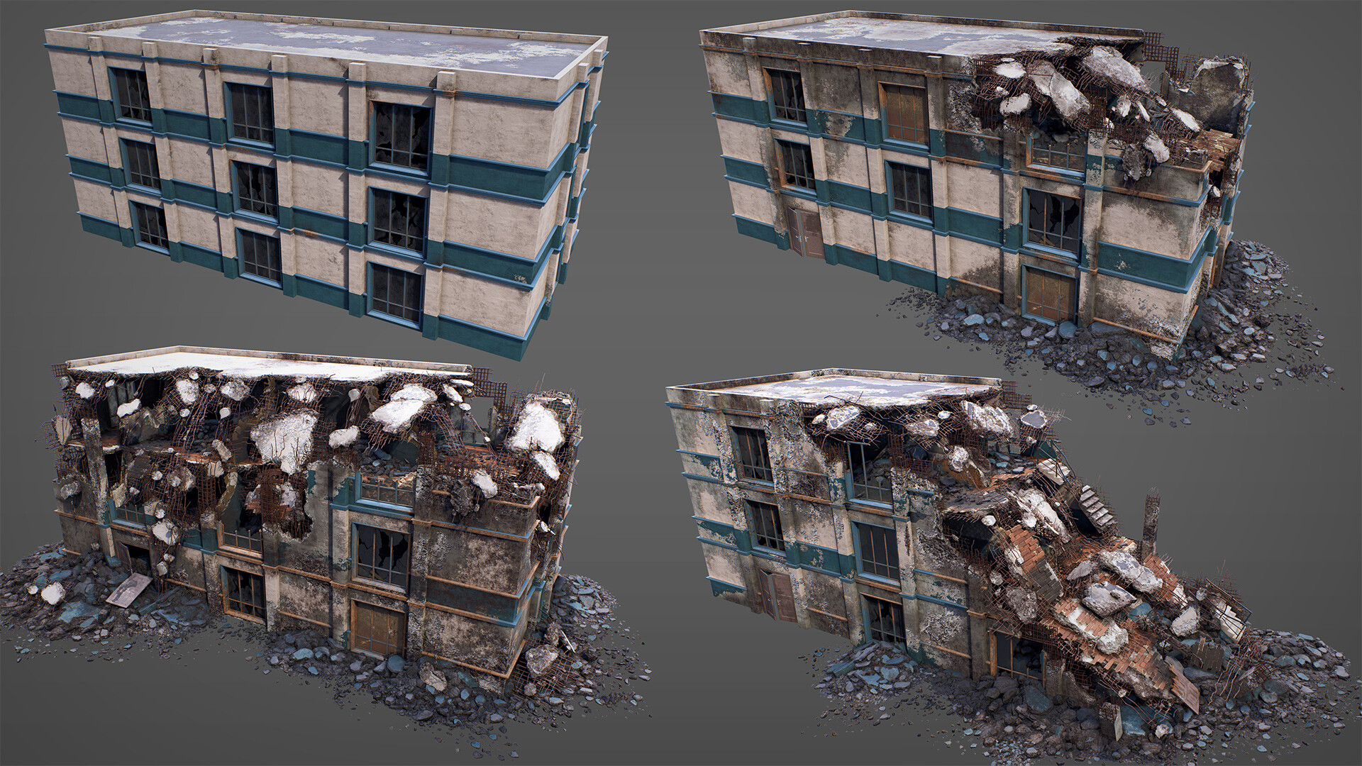 Destroyed Building Kit - Unreal Version.