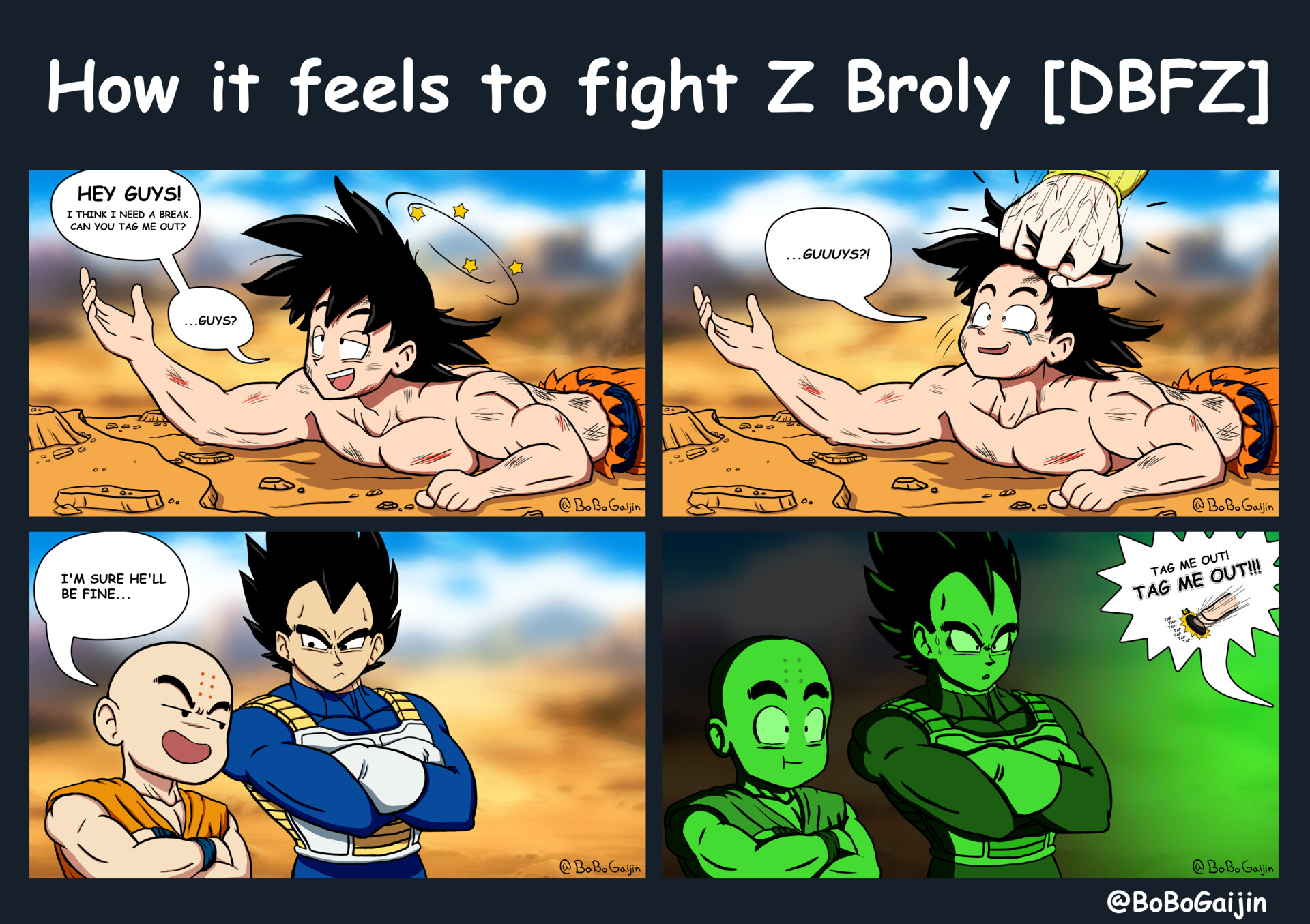 How it feels to fight Z Broly in DBFZ, BoBo Gaijin.