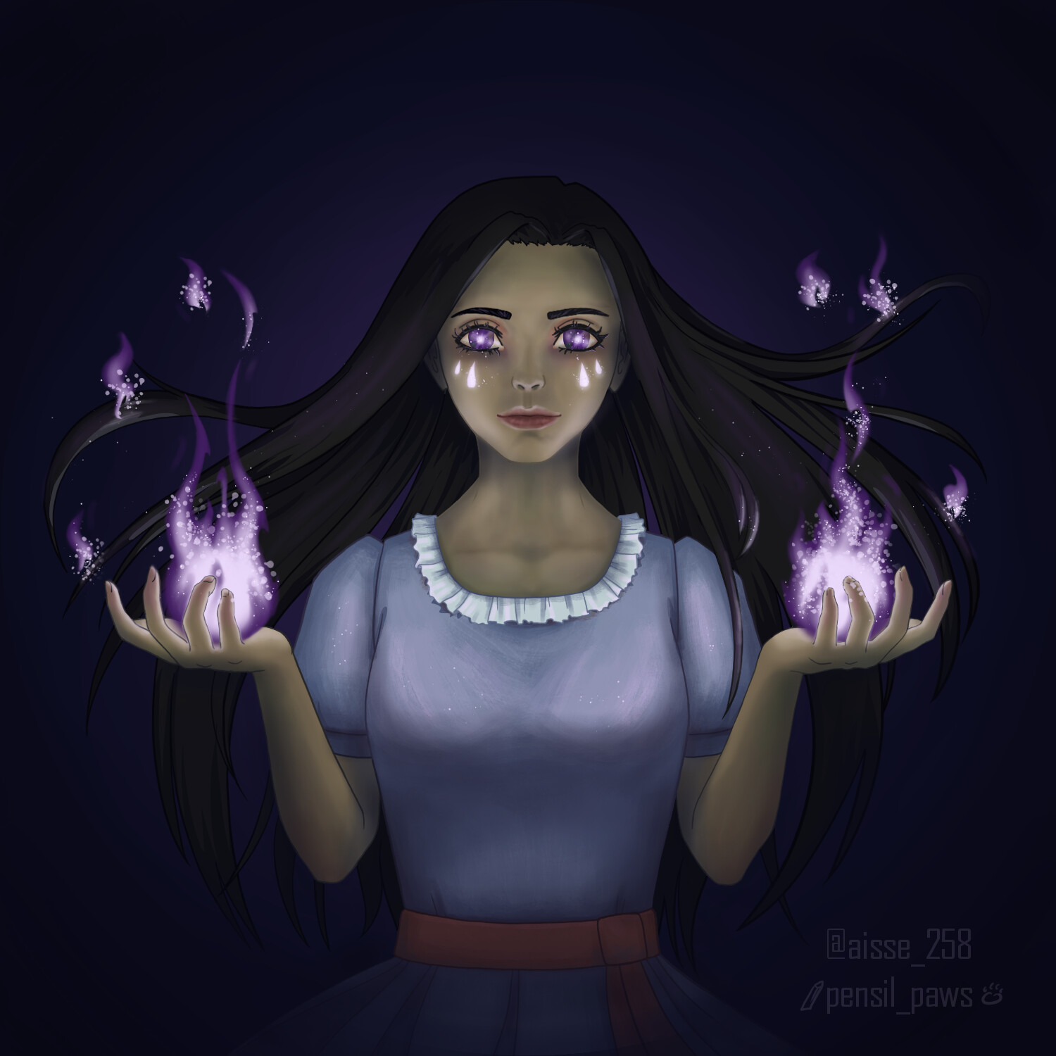 ArtStation - Magic purple fire