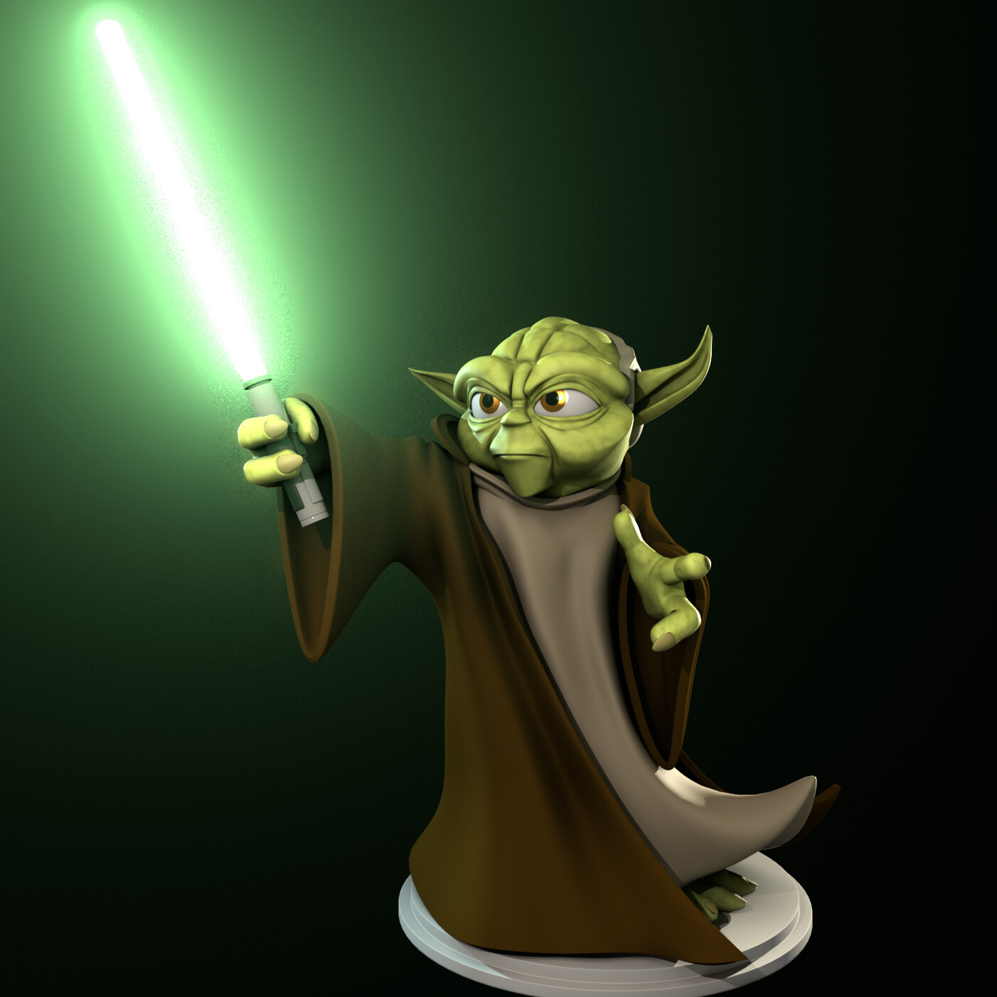 ArtStation - Cartoon Yoda Fan Art