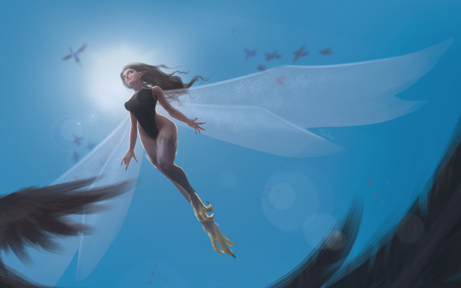 Fairy of migrating birds