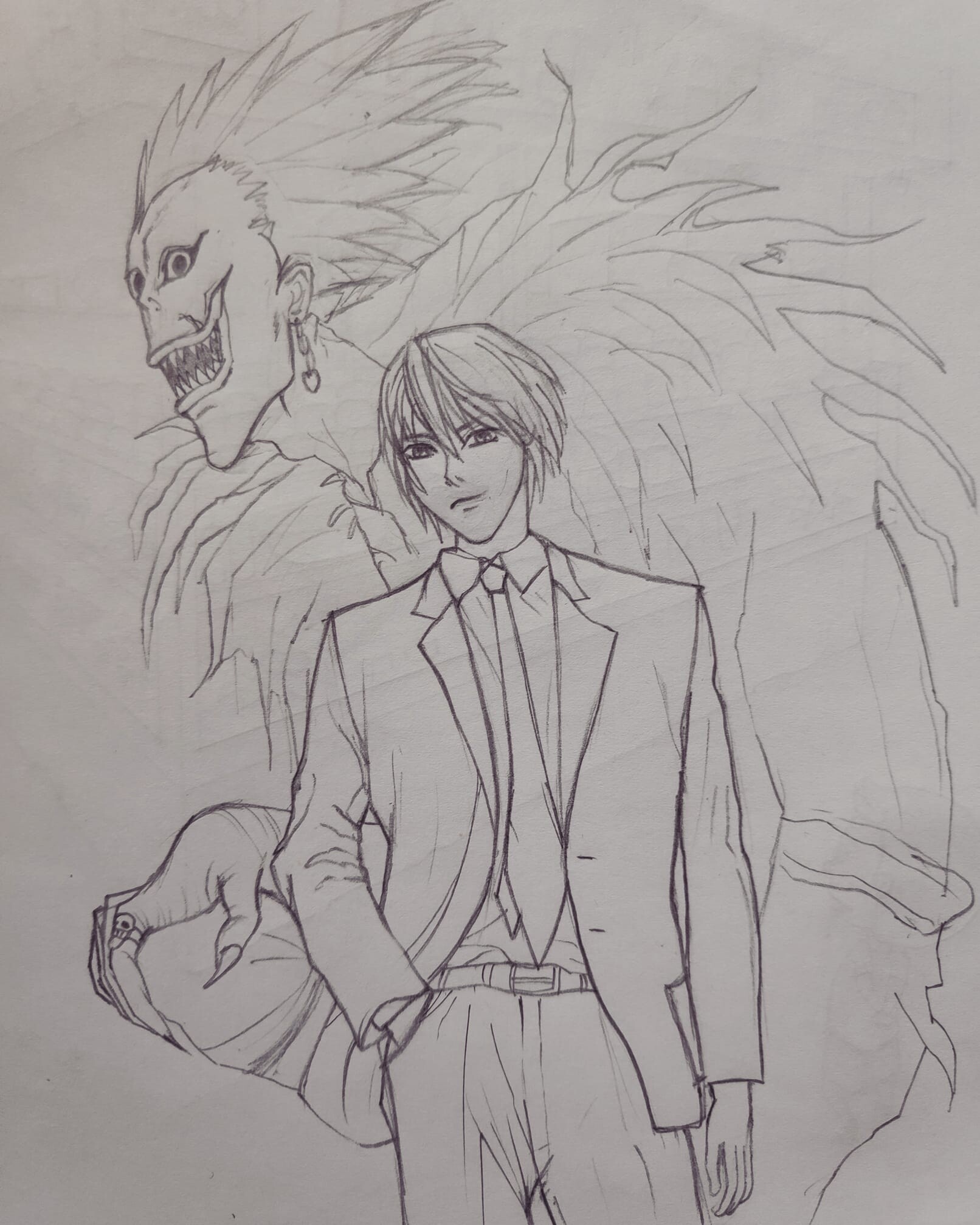 🍰 (tried) drawing L from Death Note #deathnote #lightyagami #deathnot