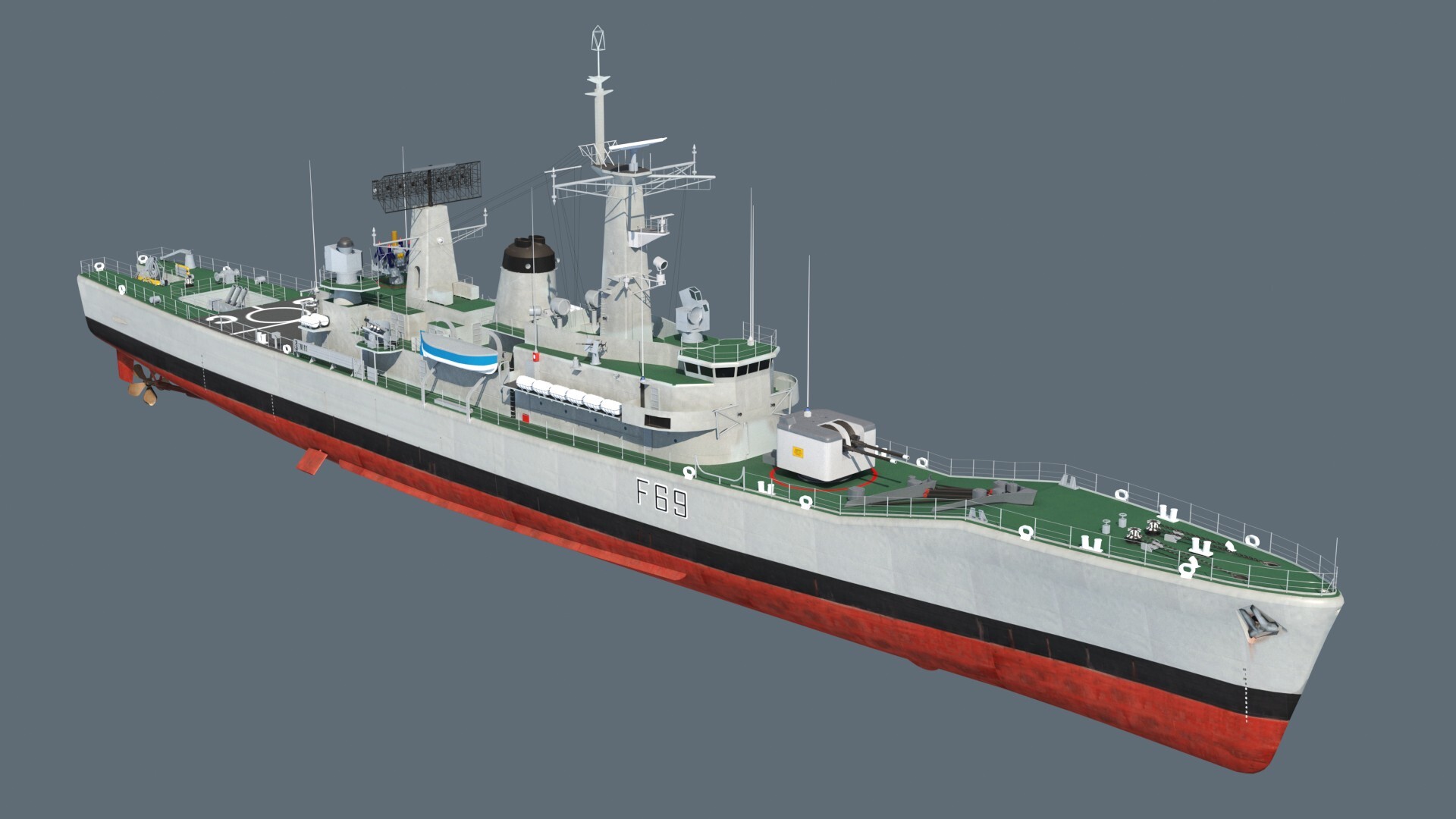 Tim Samedov - Leander class frigate 3D model