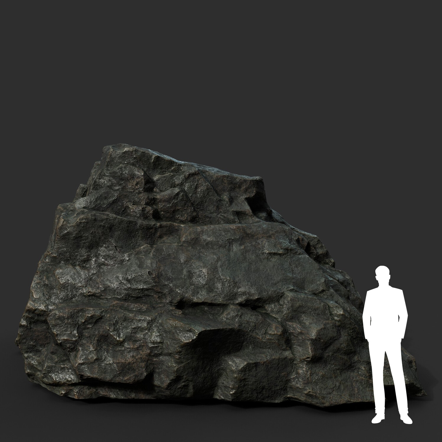 3D model Scifi Black Sharp Rock 220611 - Ultra HD 16K Textures VR / AR /  low-poly