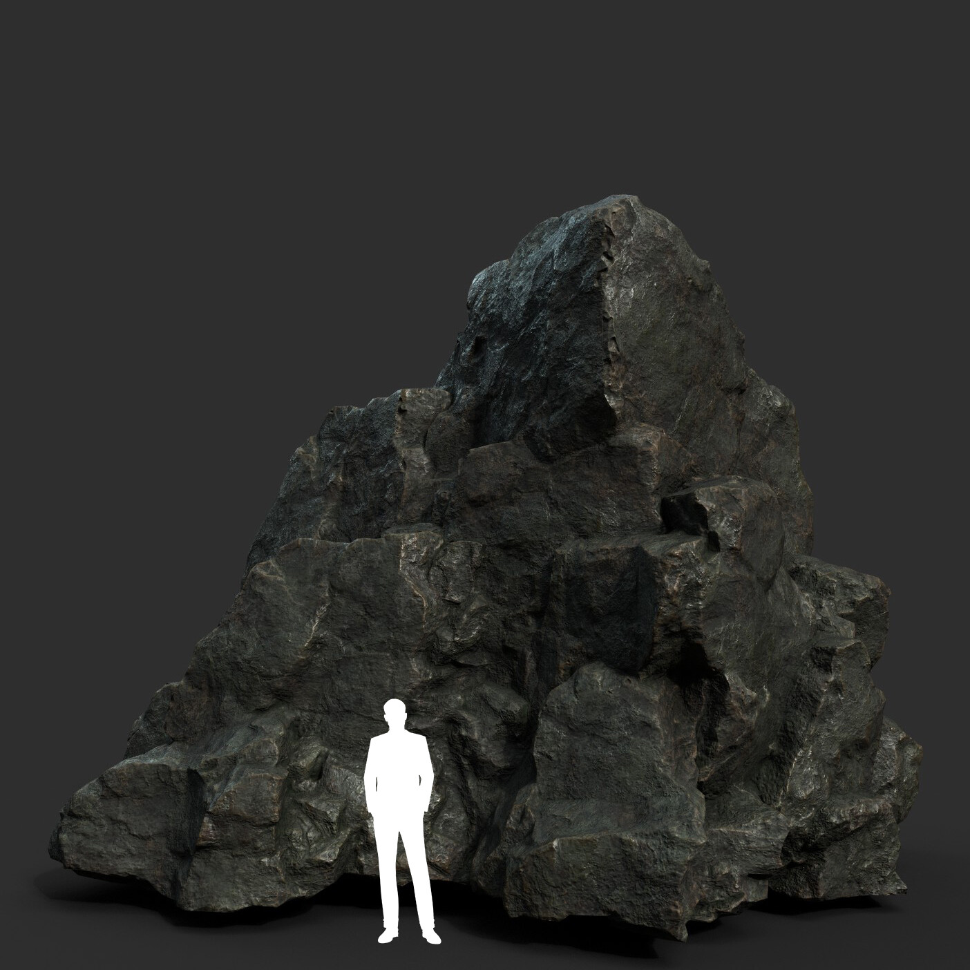 3D model Scifi Black Sharp Rock 220611 - Ultra HD 16K Textures VR / AR /  low-poly