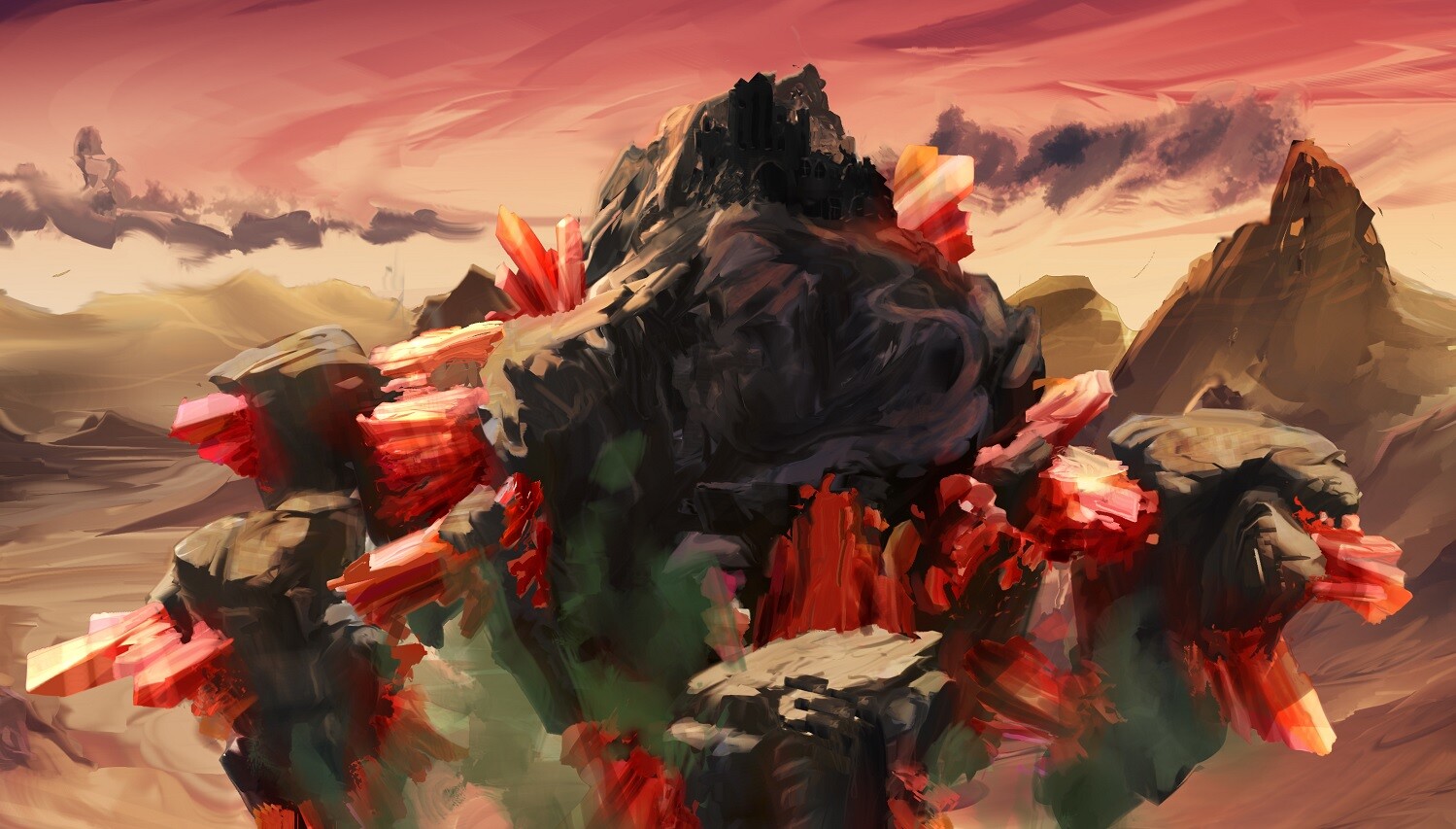 red ice crystals - detail 1