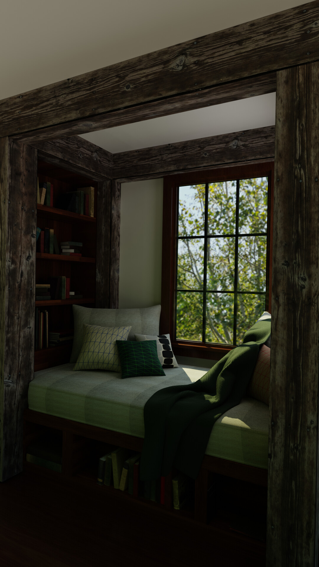 Rustic window seat deals
