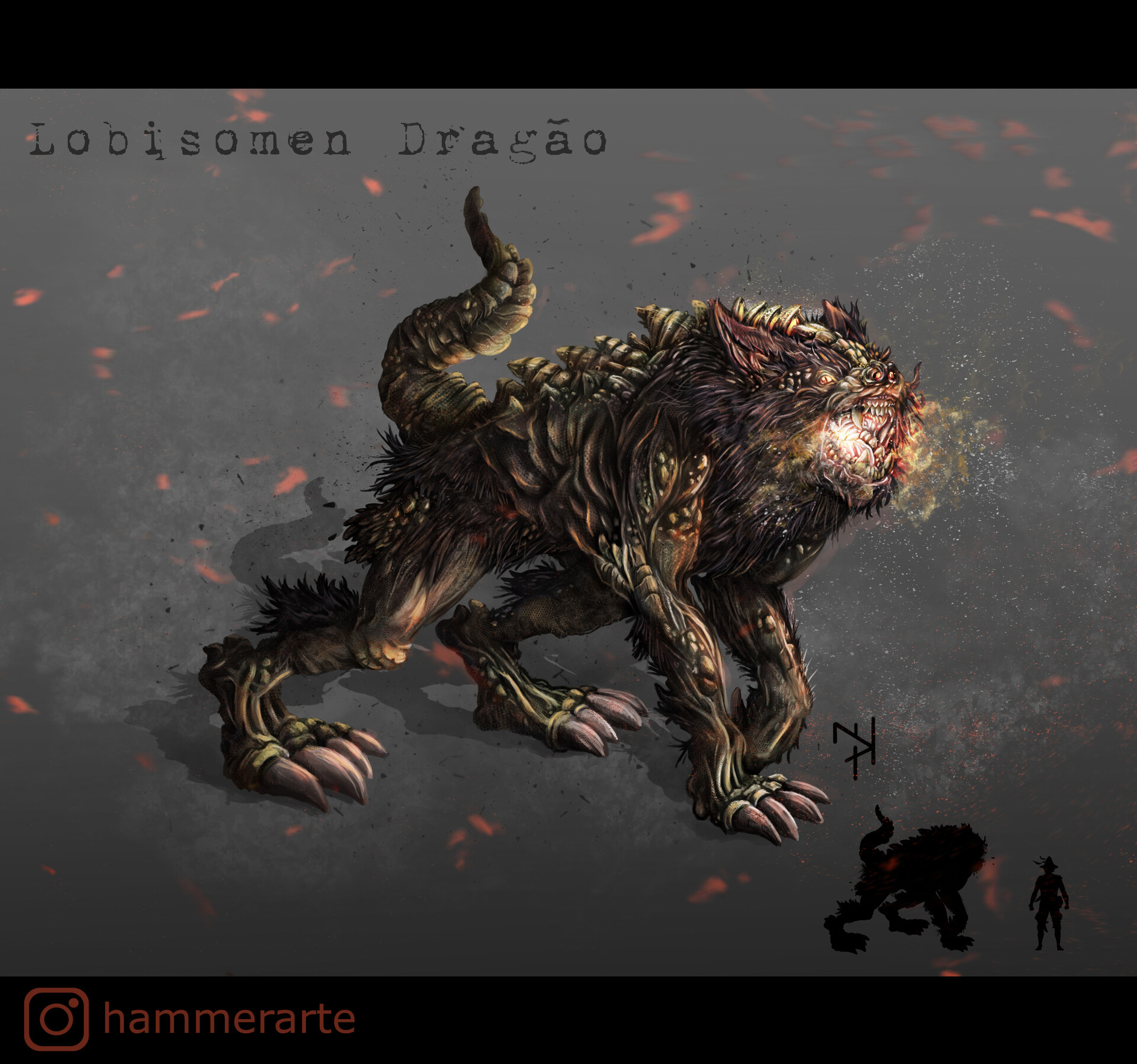 ArtStation - Dragon werewolf
