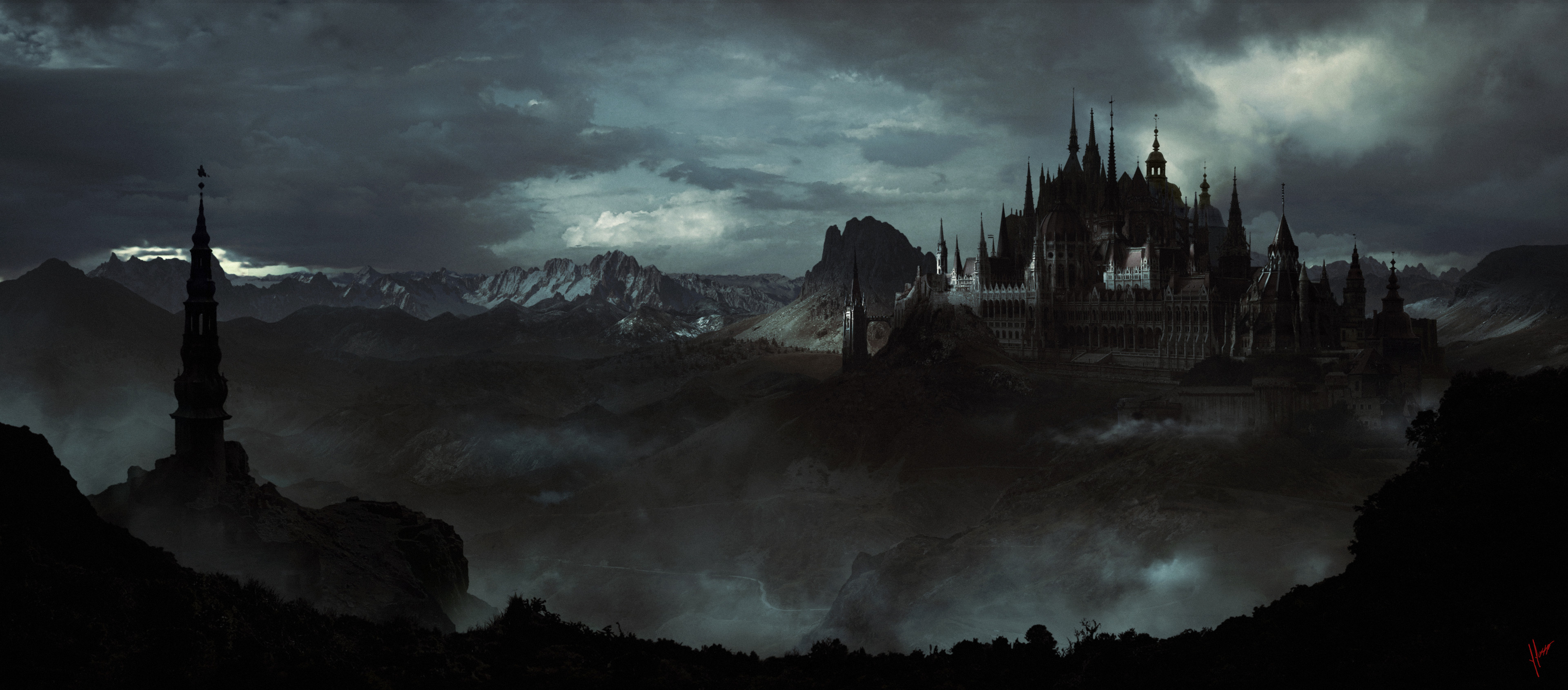 Jaime Jasso Dark Castle ( 2010 ) Matte Painting class