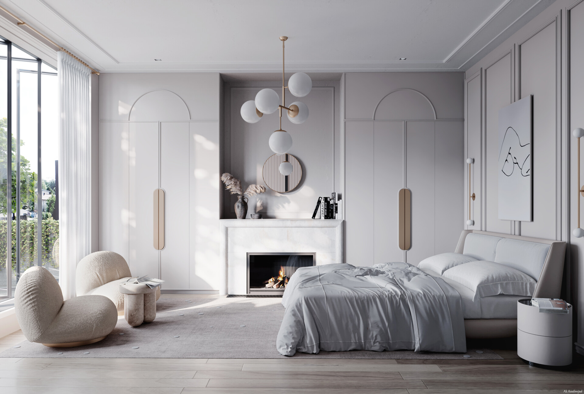 ArtStation - Quadro Bedroom - Archviz