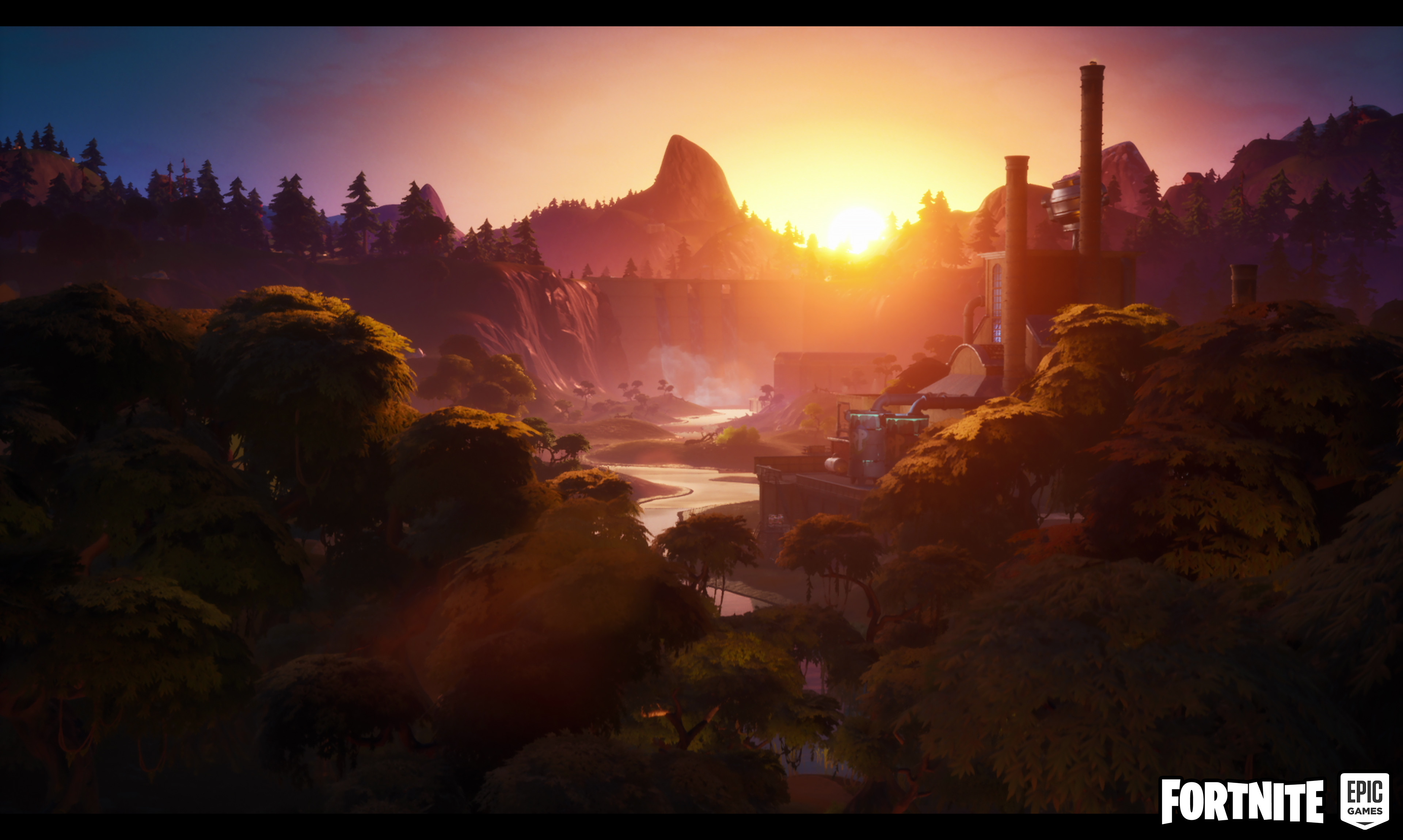 Set dressing structural meshes, grass, rock and landscape shader modification. Tree, flower, grass and rock placement, terrain sculpt modification. Cloud card and shape placement.