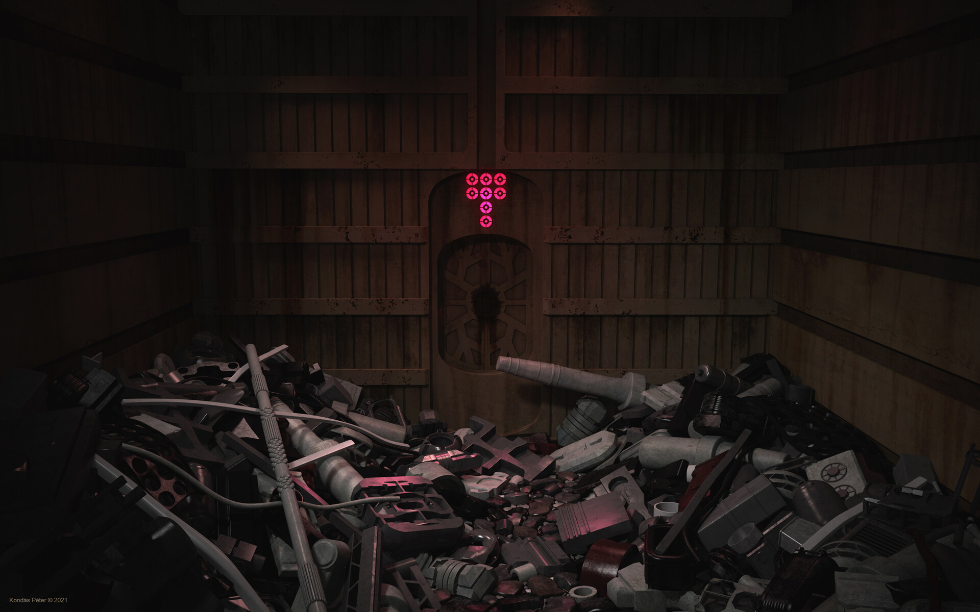 ArtStation Death Star trash compactor