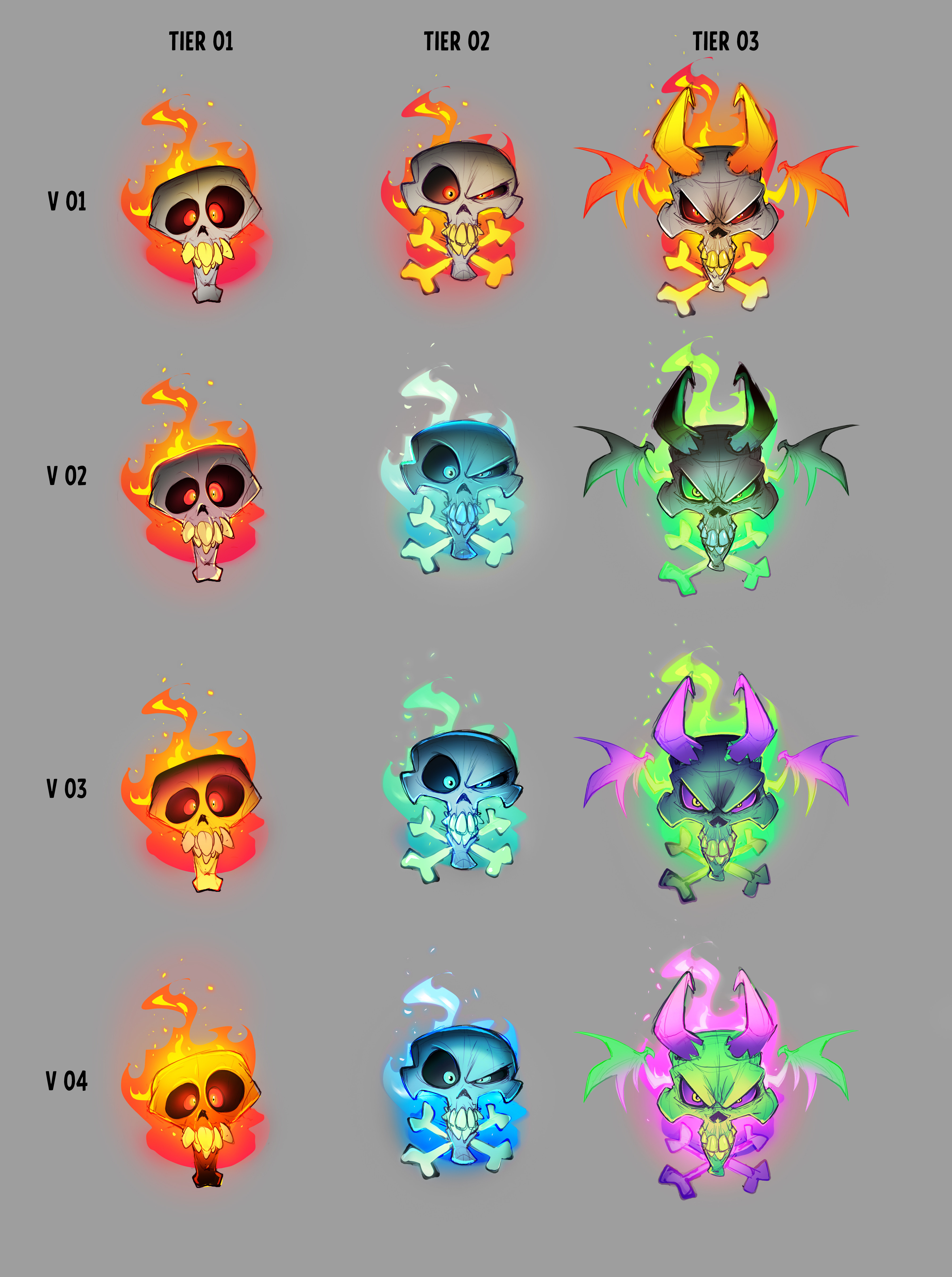 Crash 4 concept development: Icon development concepts.