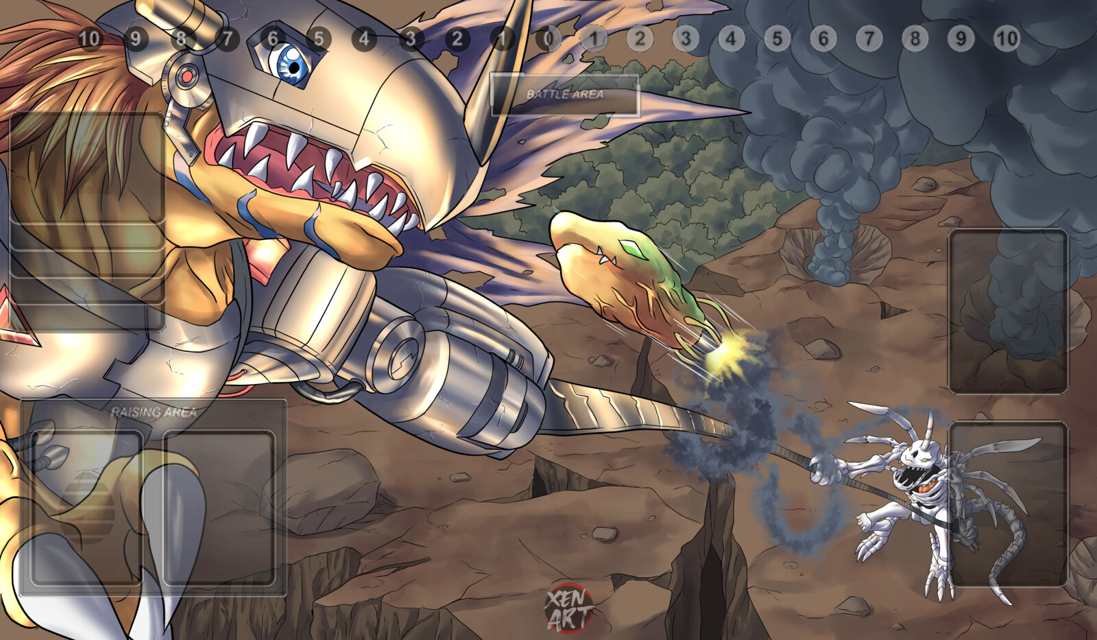 Artstation Metalgreymon Vs Skullgreymon Tcg Playmat Xen Art Artstation Metalgreymon Vs Skullgreymon Tcg Playmat Xen Art