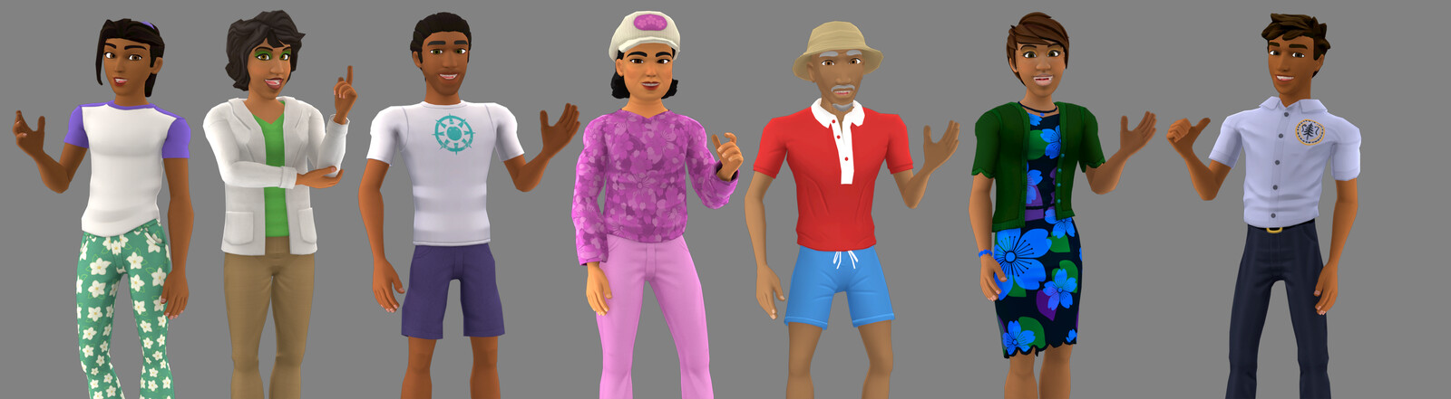 Here is the cast of NPC characters for one of our games made using this system.