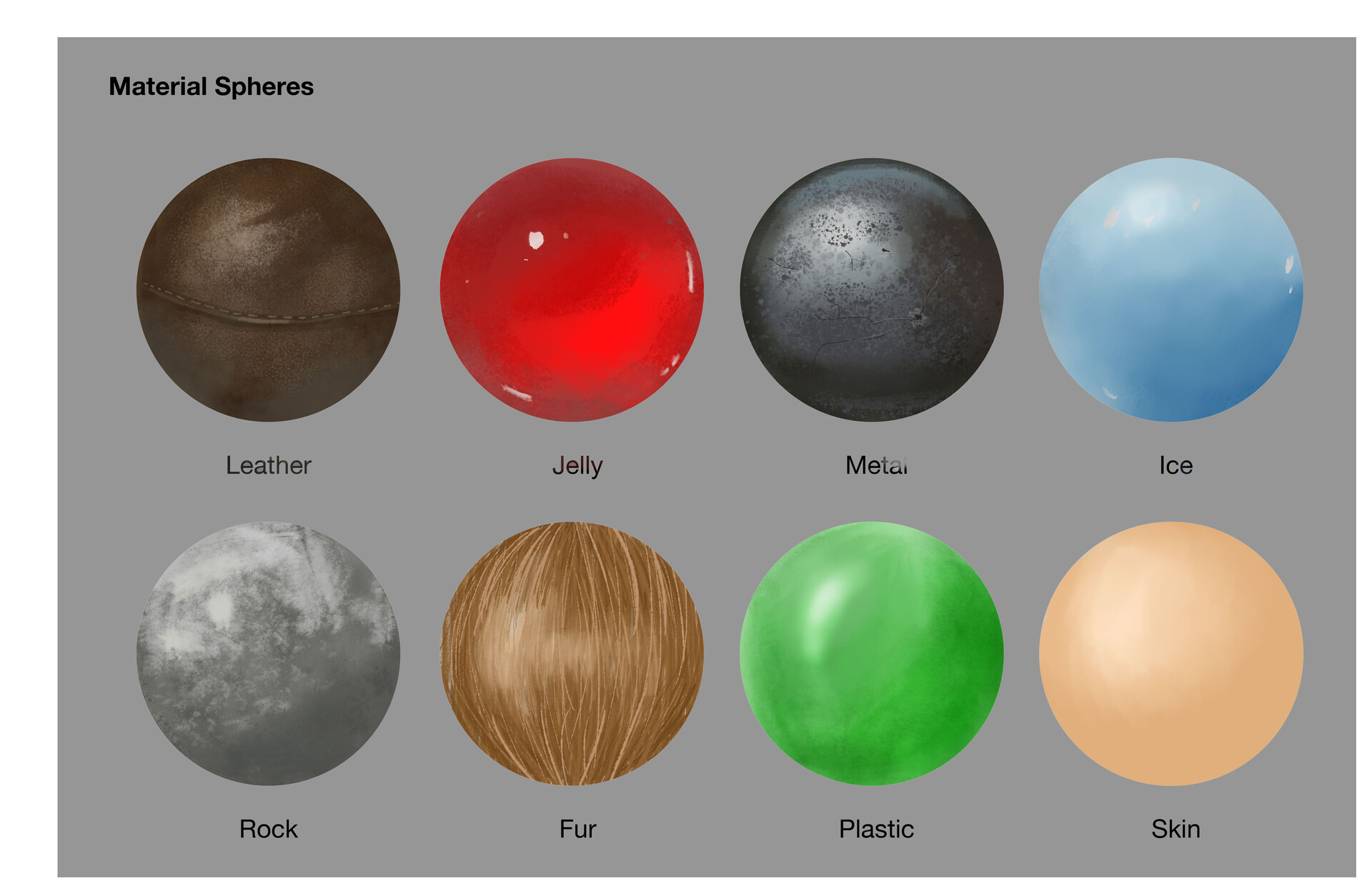 ArtStation - Material Spheres - Texture Exploration