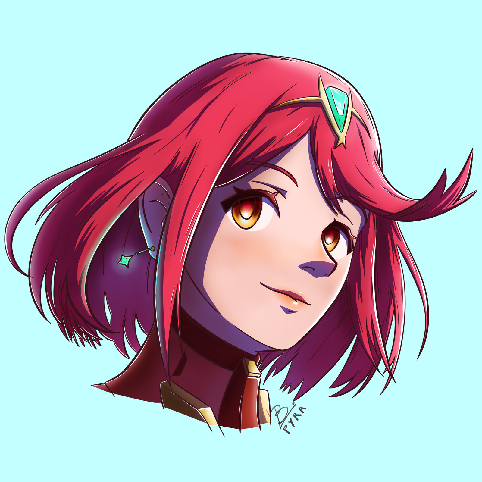 Louis Brulard - Portrait of Pyra, Xenoblade Chronicles 2, fan art