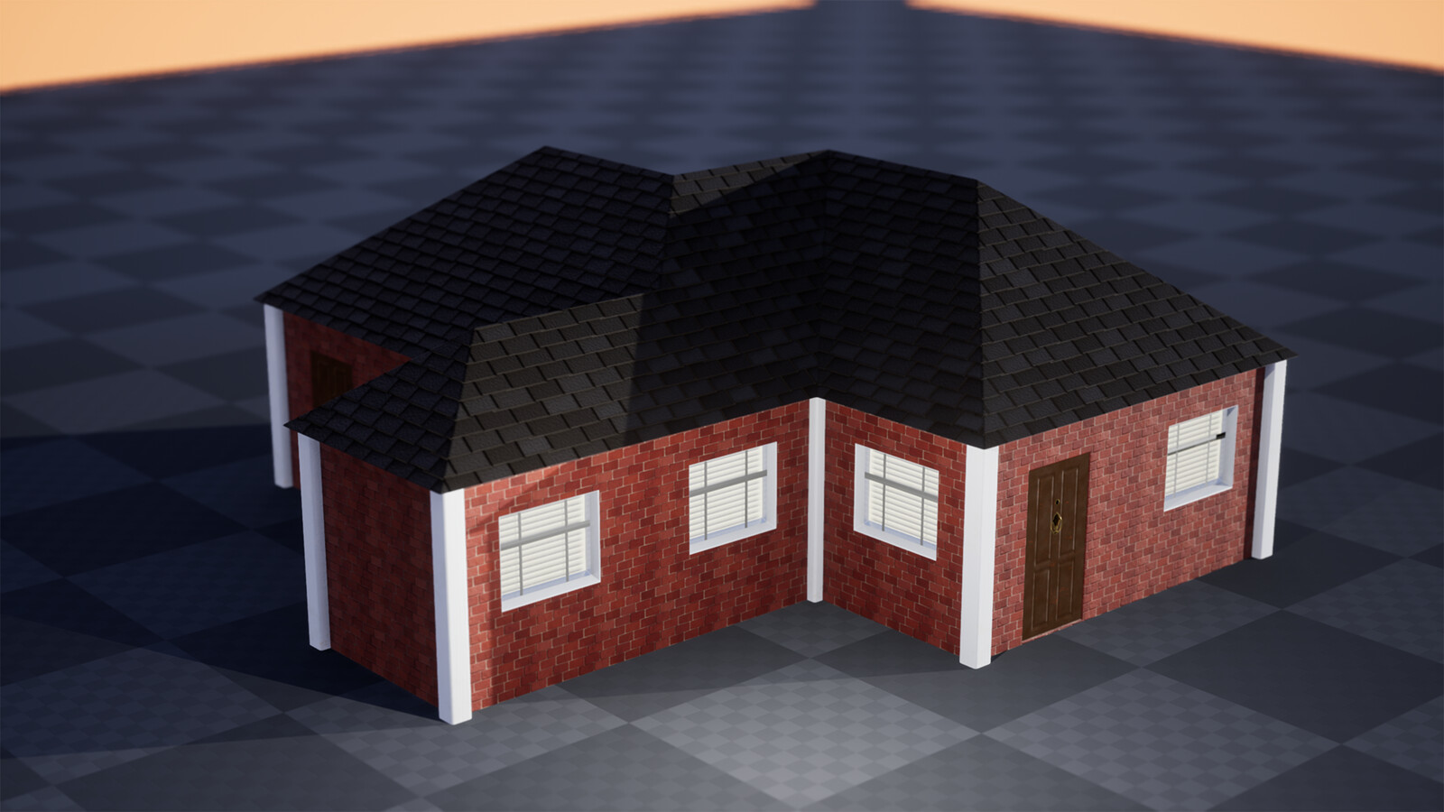 Each of the bright color IDs can be quickly swapped for any tiling material inside of Unreal. 