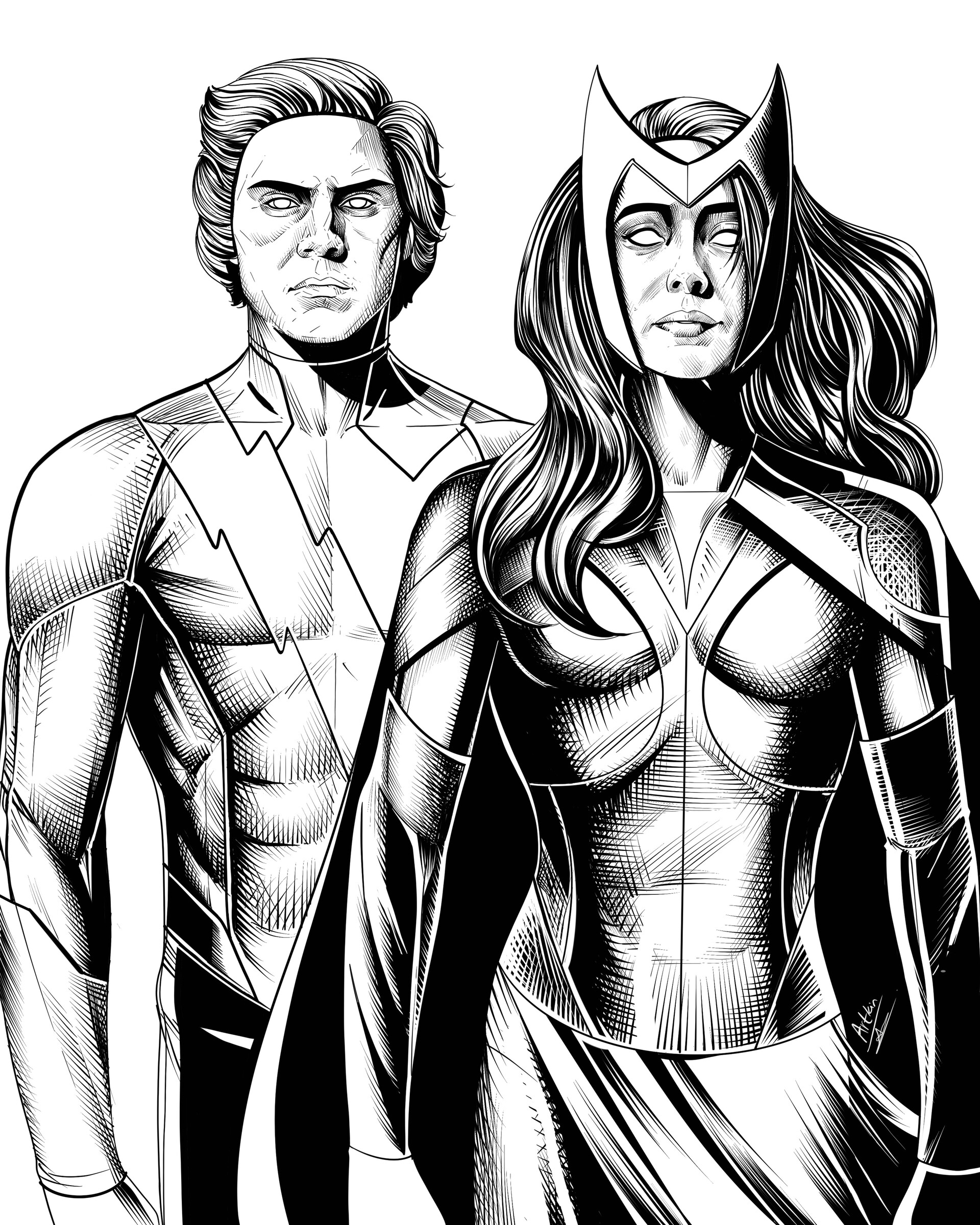 ArtStation - Scarlet Witch and Quicksilver