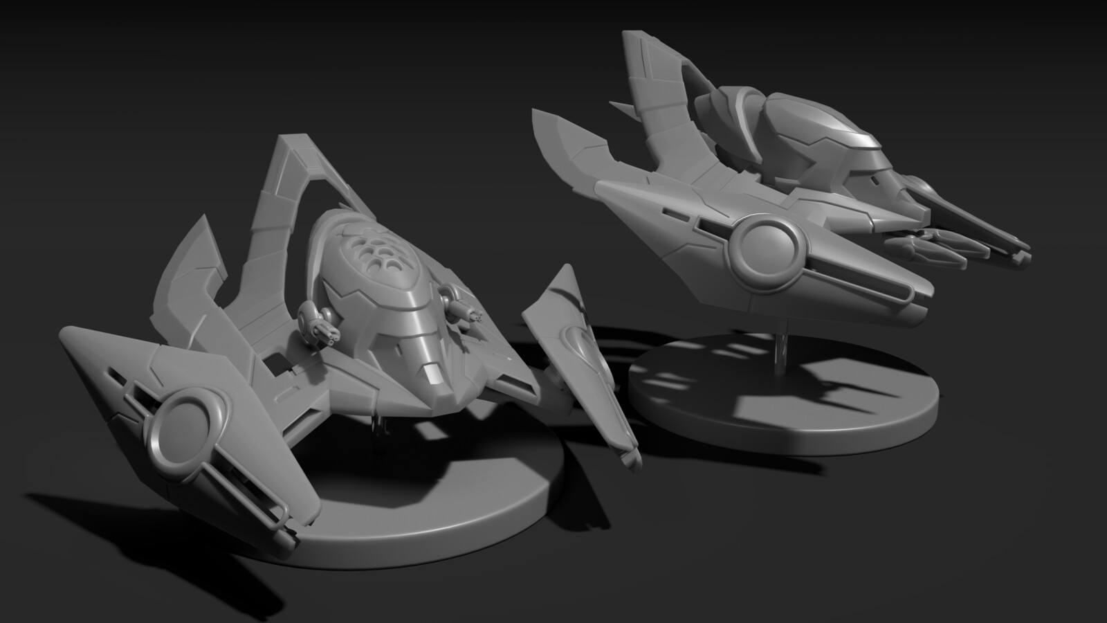 Venator Hull (Left) &amp; Shikari Hull (Right)