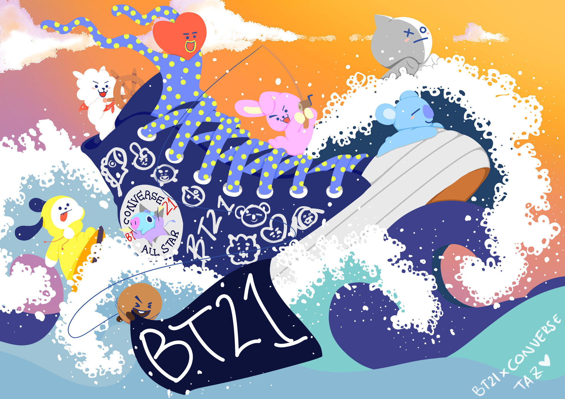 ArtStation BT21 together with Converse