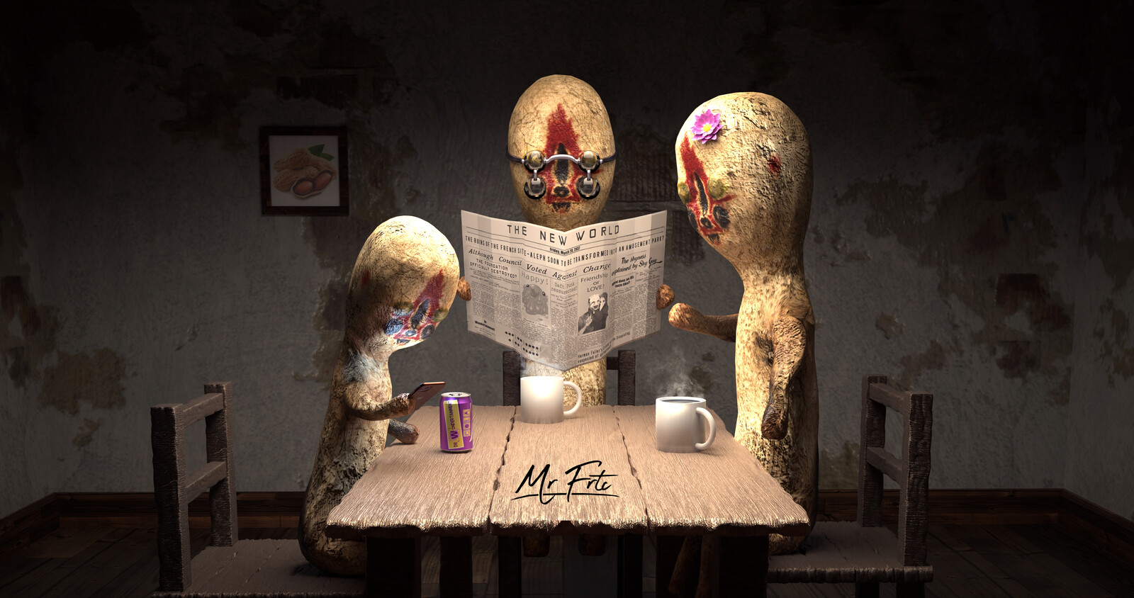 Artstation The Peanut Family Scp 173 Mr Frtc Artstation The Peanut Family Scp 173 Mr Frtc