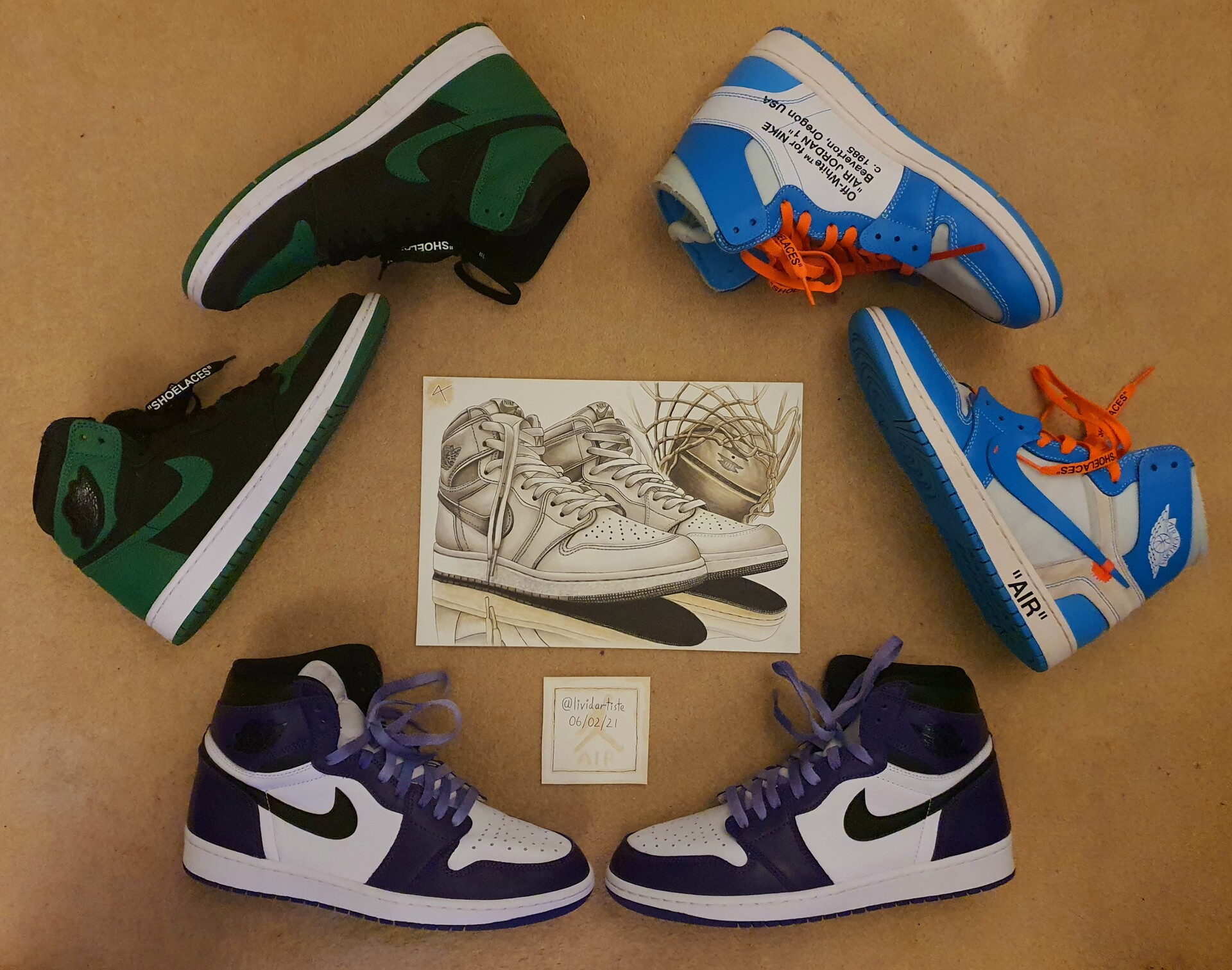 Alex Modro - Air Jordan 1 Neutral Grey 1985 (Copic Marker