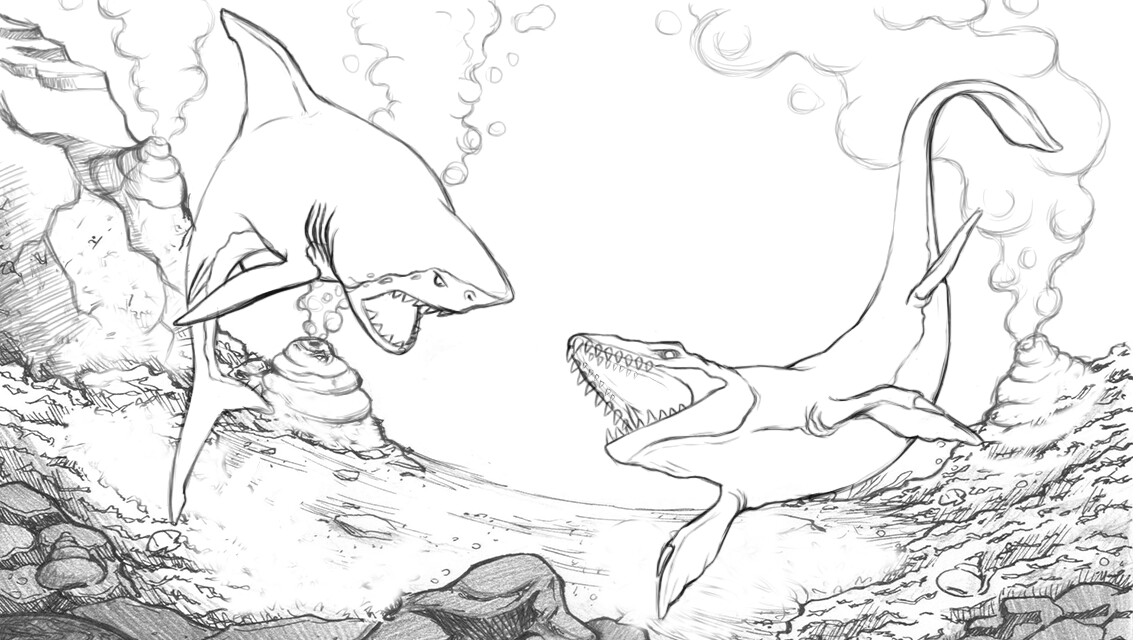 mosasaurus vs megalodon