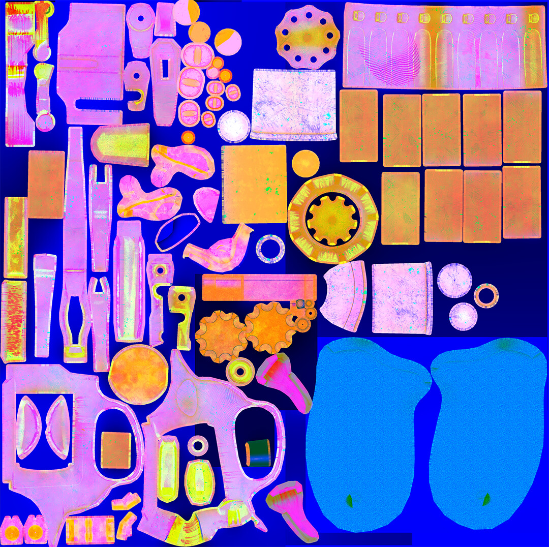 Metallicity, roughness and AO set up as a MRAO texture 